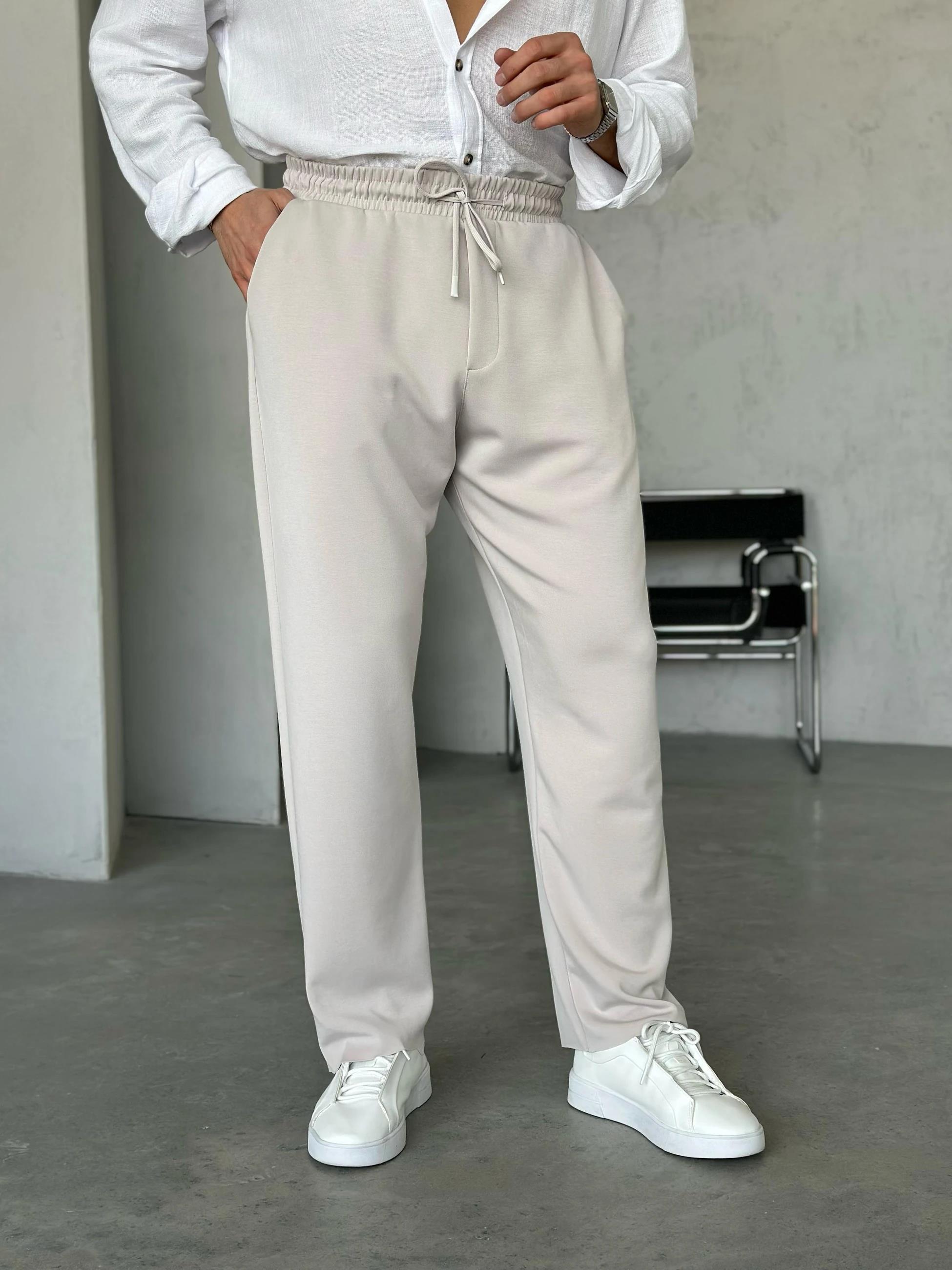 KM24092 Premıum modal kumaş jogger pantolon TAŞ RENGİ M