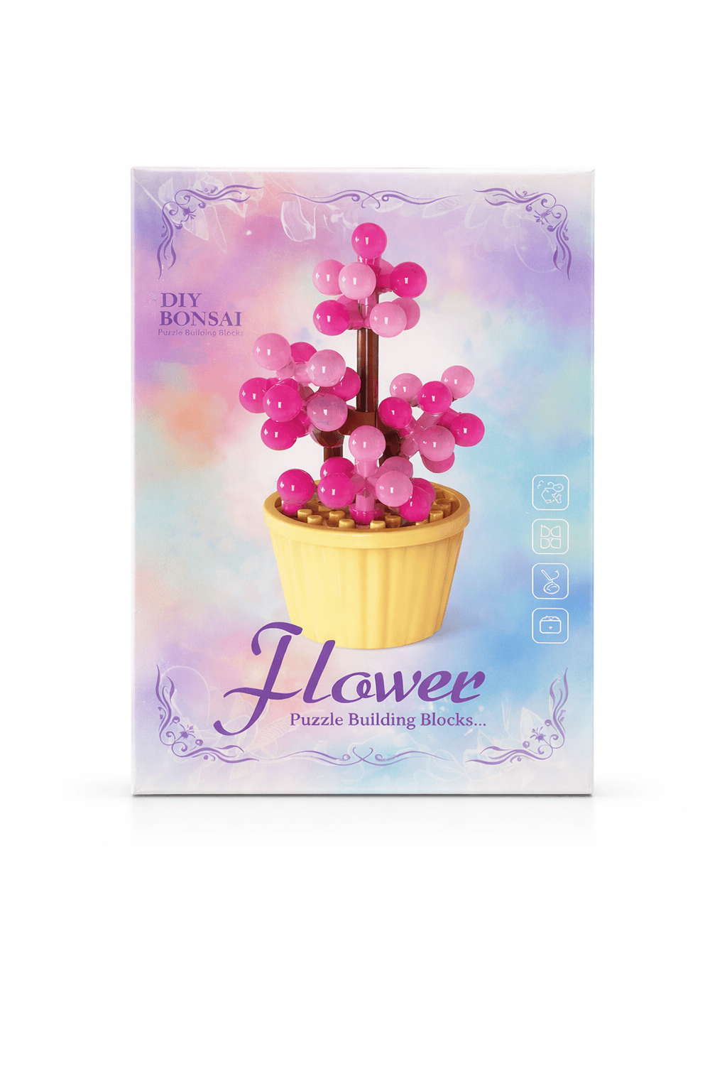 144 Parça Mor & Pembe Çiçek Puzzle