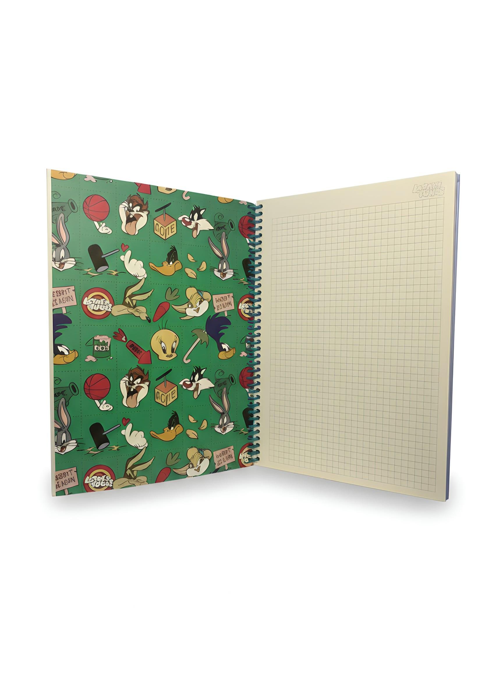 Looney Tunes That'S All Folks Spiralli Sert Kapak Kareli Defter