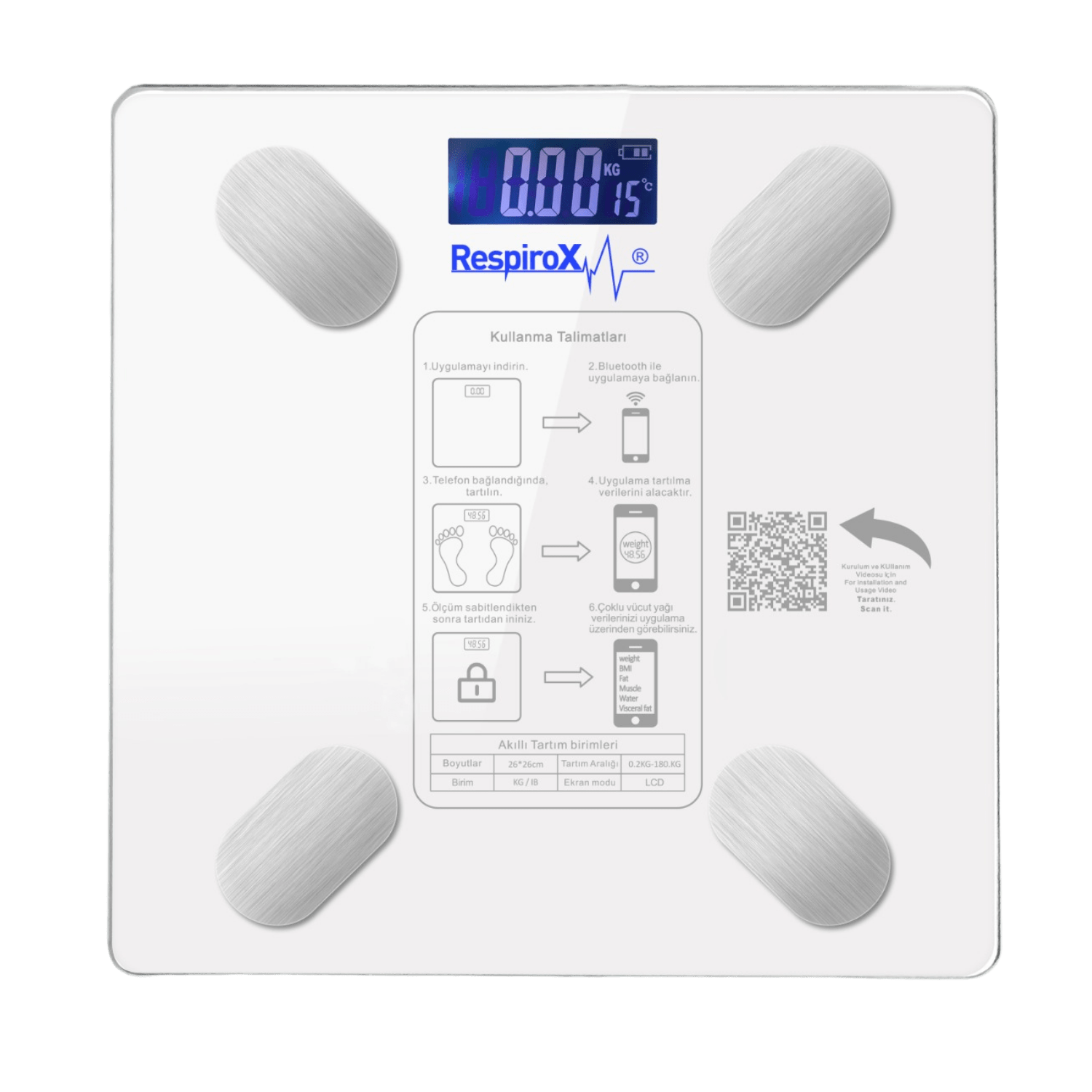 Bluetoothlu Akıllı Tartı BL-2601