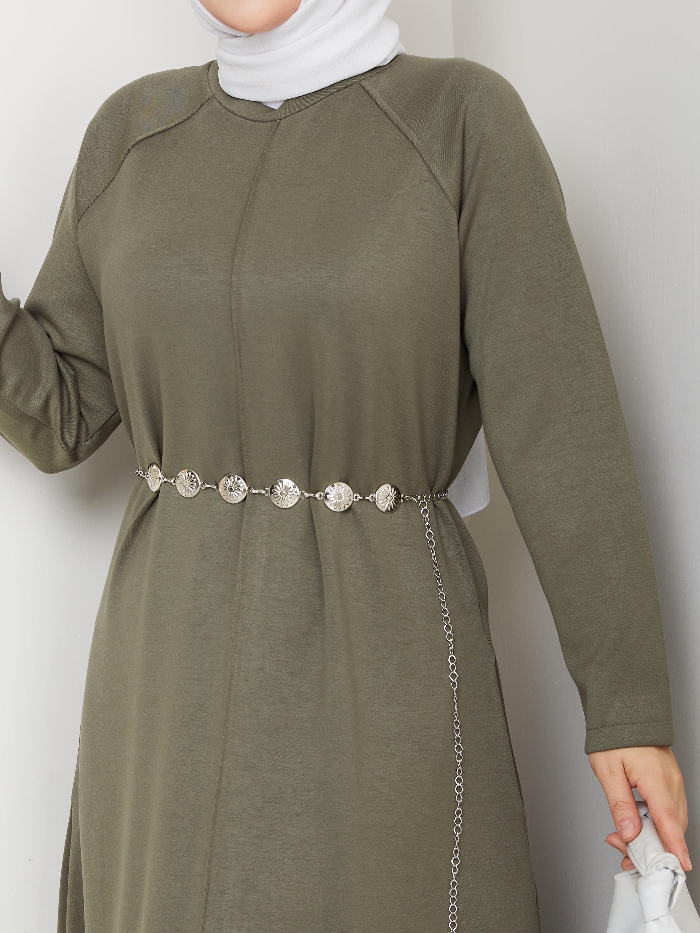 Elegance Oysho Elbise | Haki