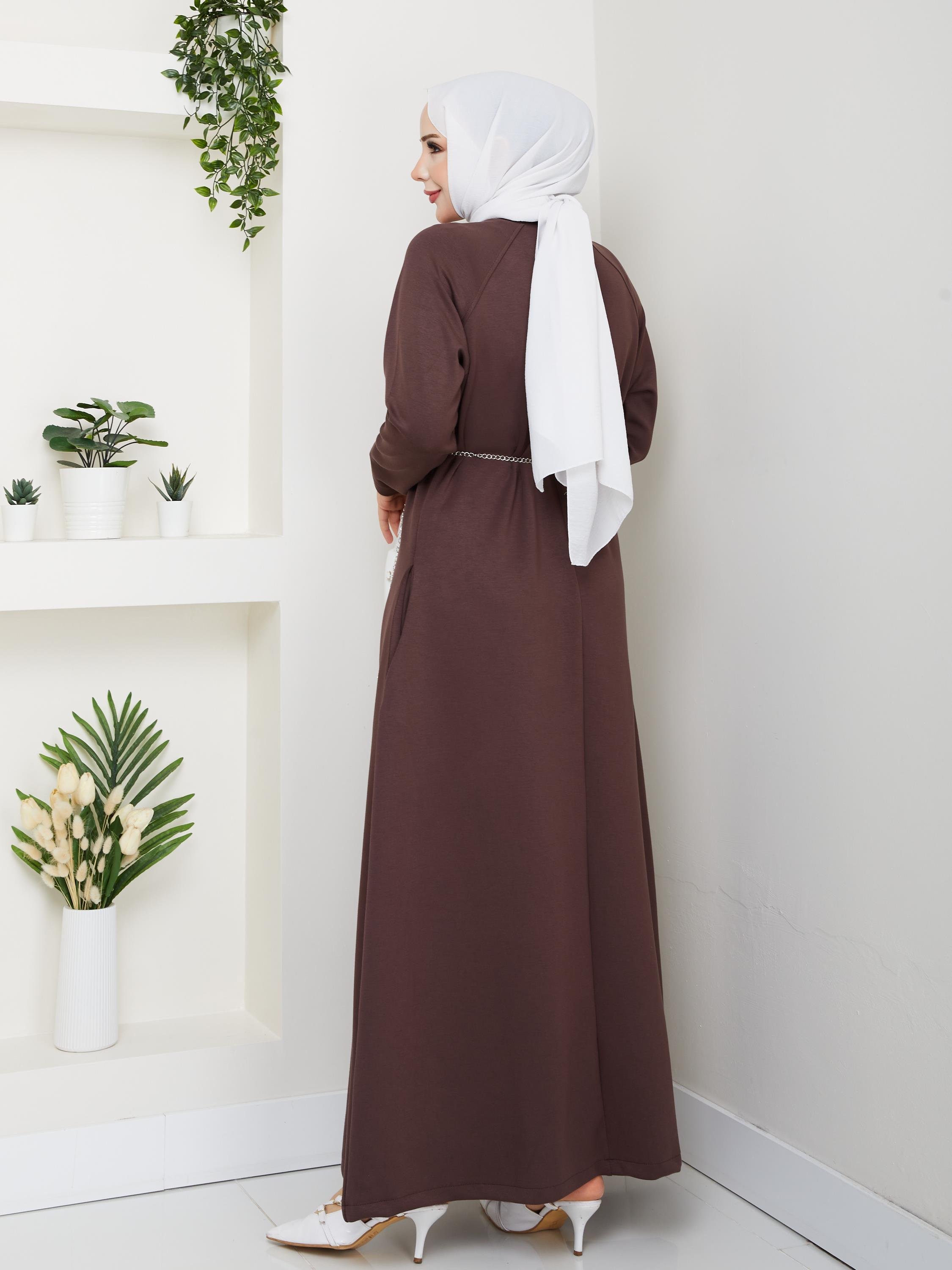 Elegance Oysho Elbise | Kahverengi