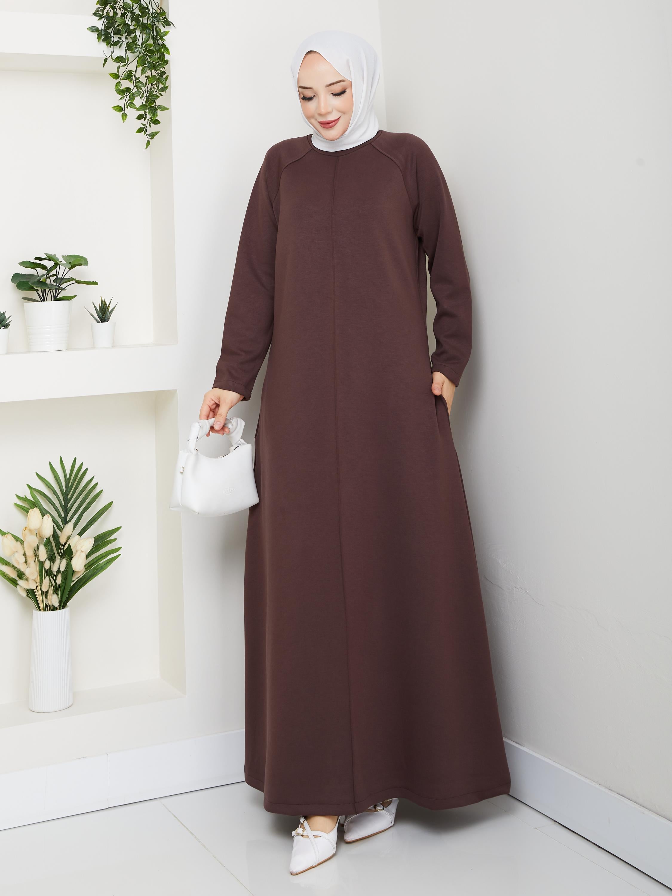 Elegance Oysho Elbise | Kahverengi