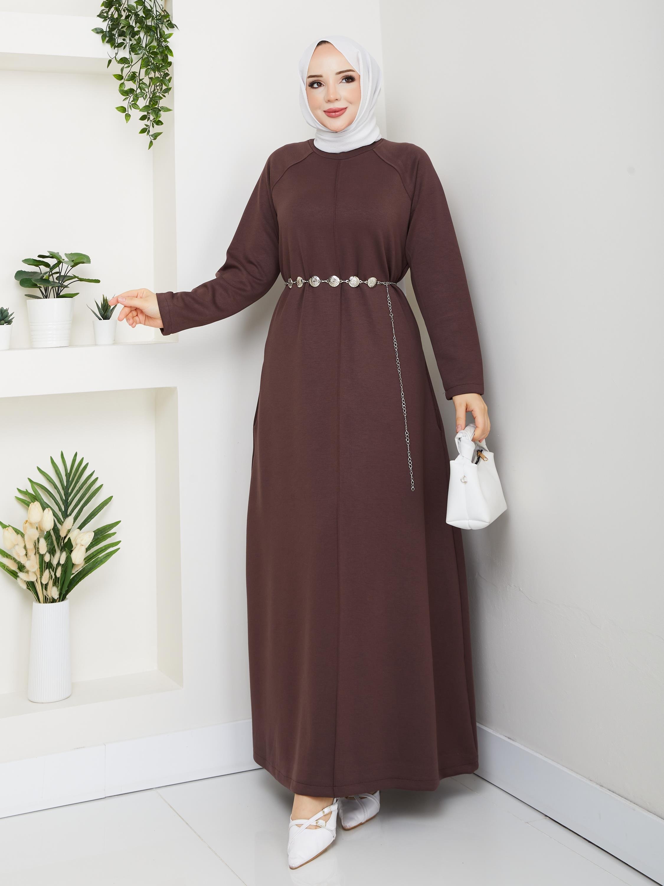 Elegance Oysho Elbise | Kahverengi