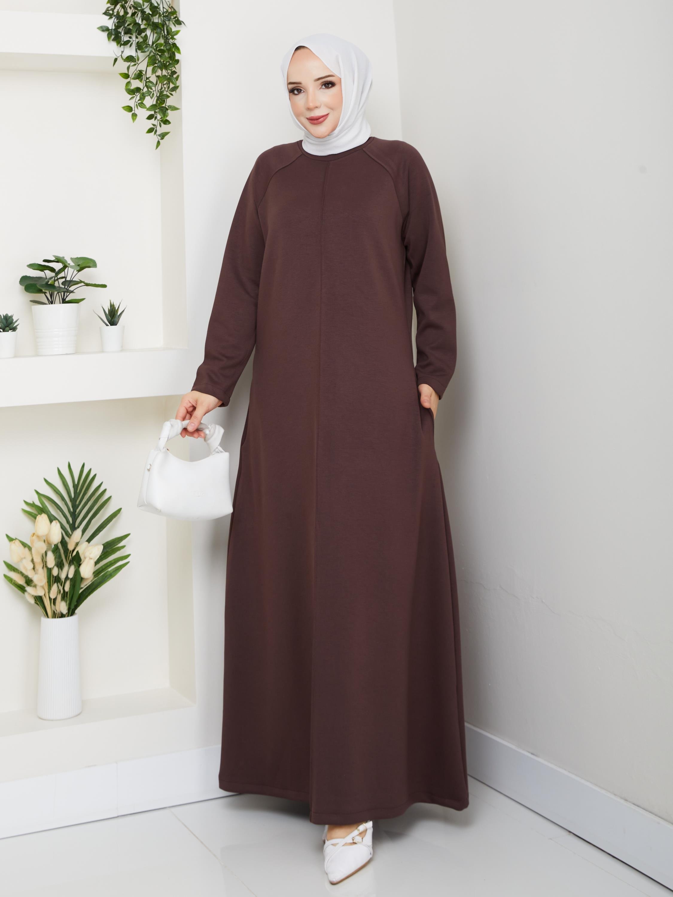 Elegance Oysho Elbise | Kahverengi