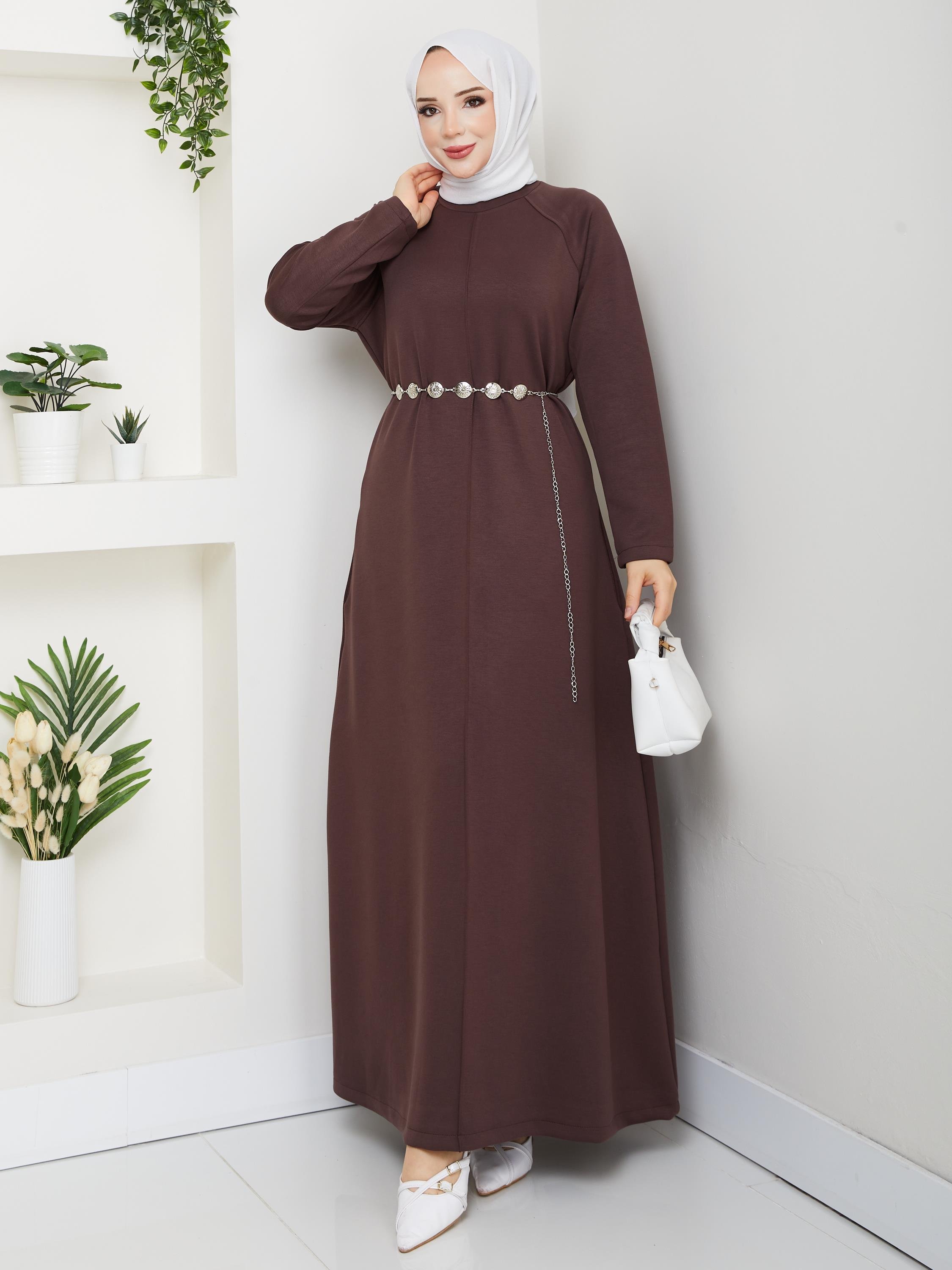 Elegance Oysho Elbise | Kahverengi