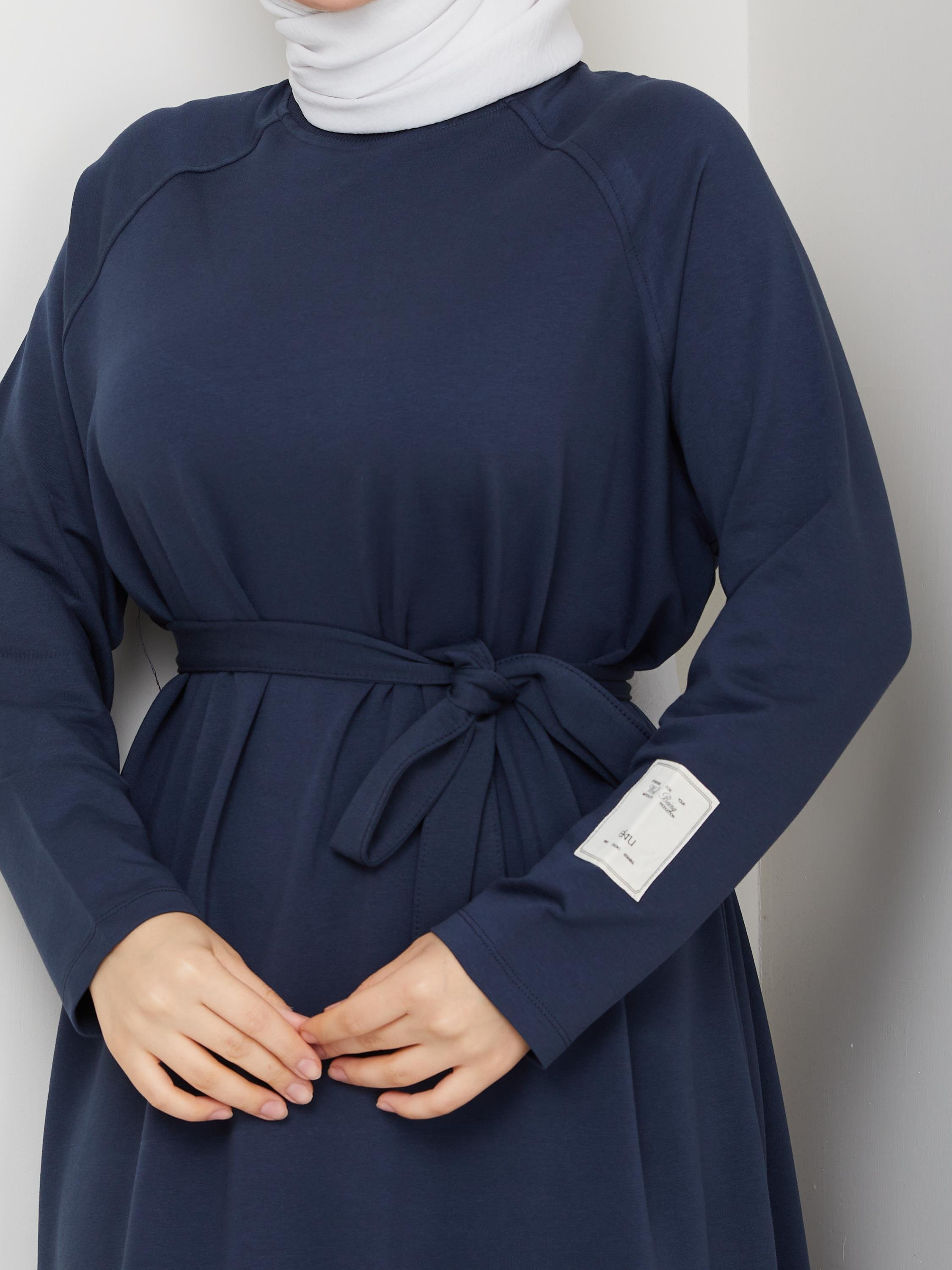 Oversize İki İplik Sweat Elbise | Antrasit