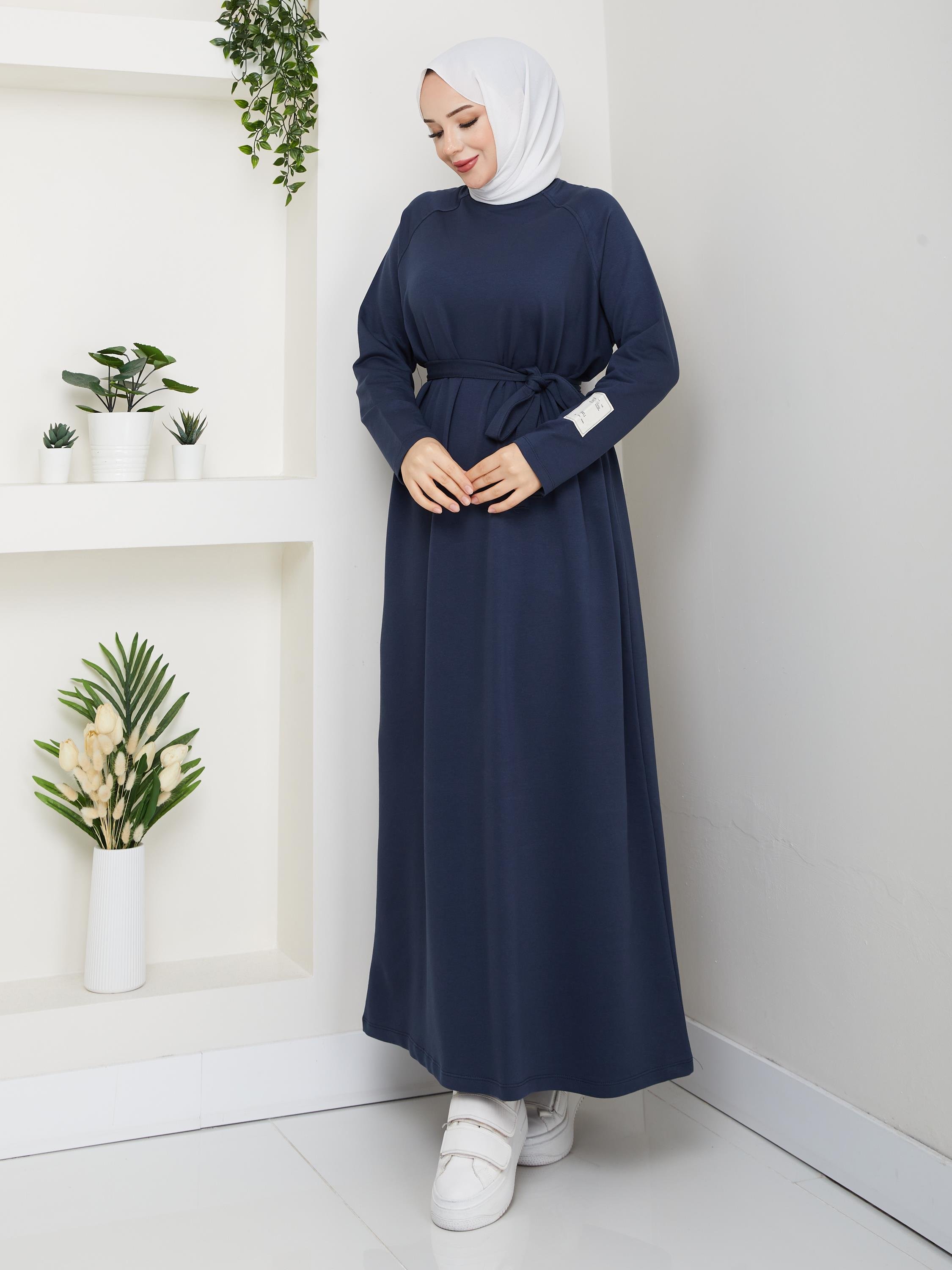 Oversize İki İplik Sweat Elbise | Antrasit