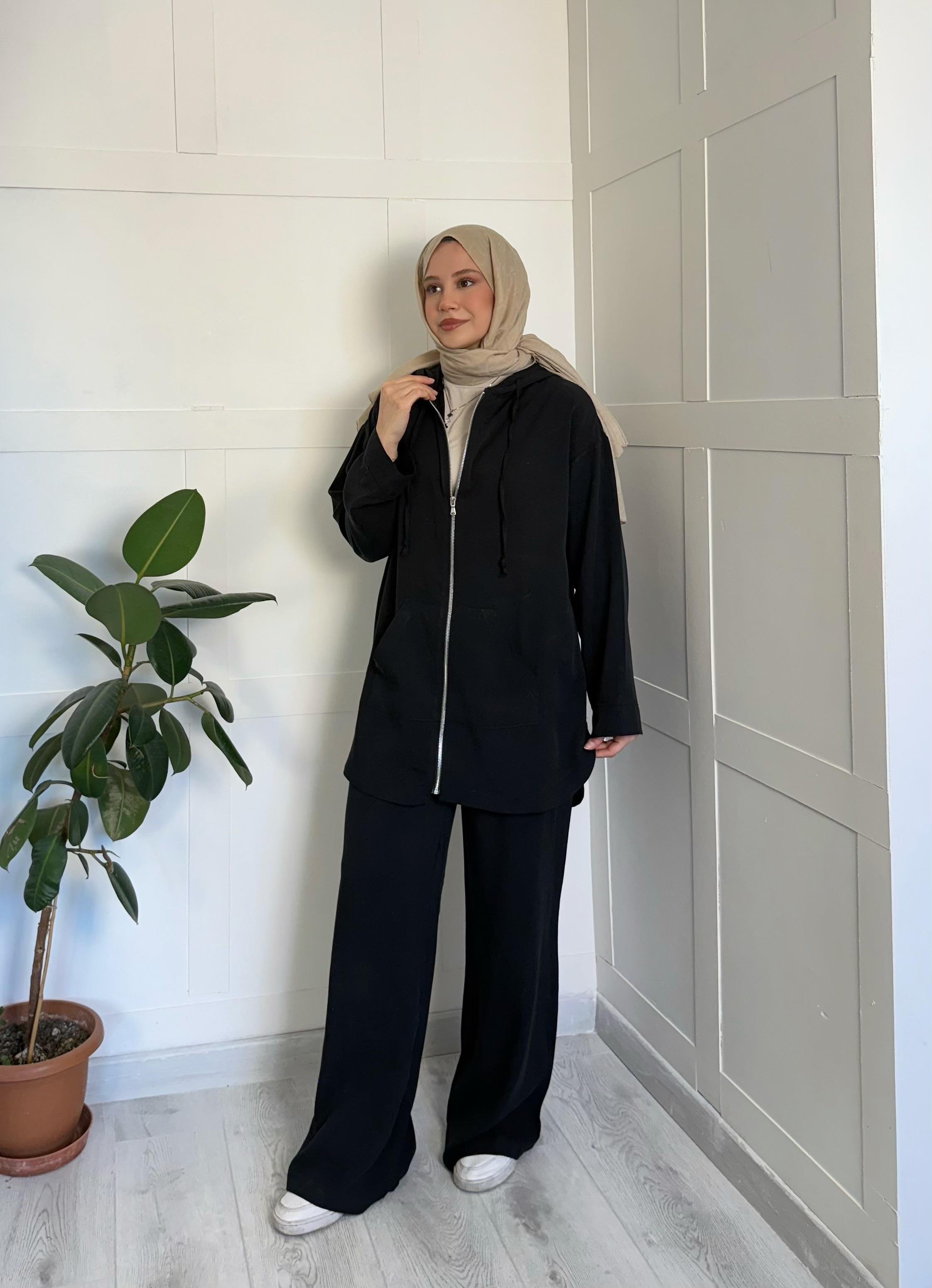 Tensel Kumaş Efil Takım | Siyah