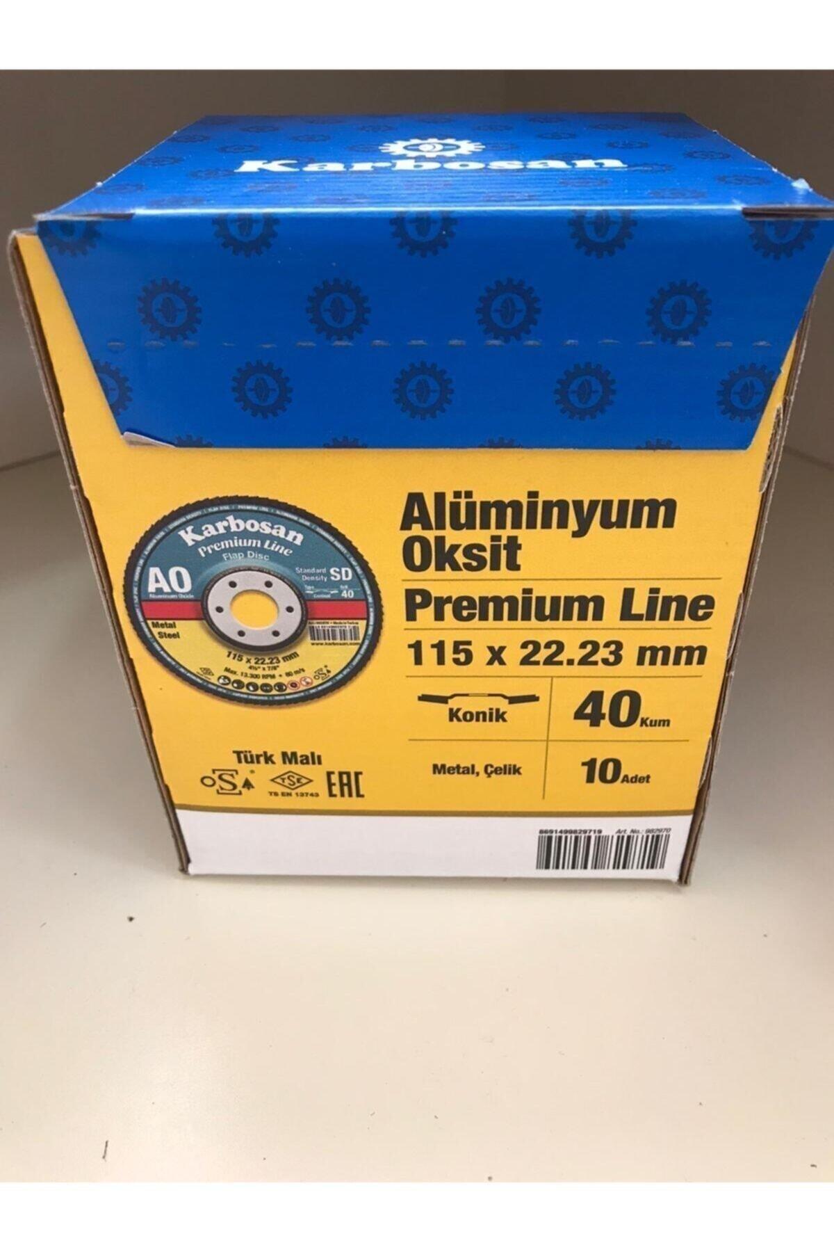 Karbosan Ao Flap Disk 115x22,23mm -40 Kum Konik - (10 Lu)