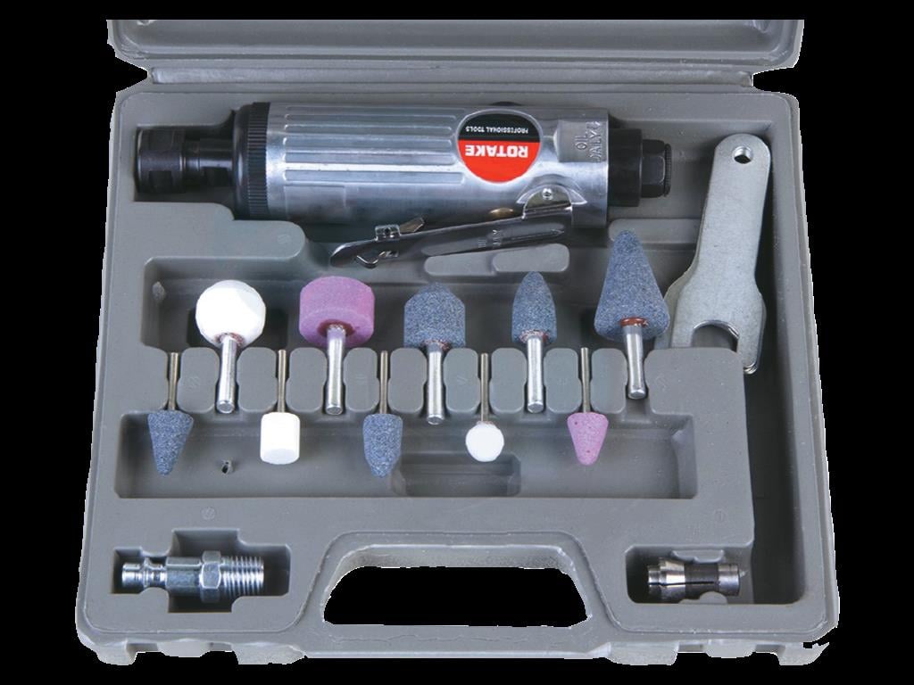 Rotake RT-1206K Havalı 3 - 6mm Kalıpçı Taşlama Makine Seti 16 Parça
