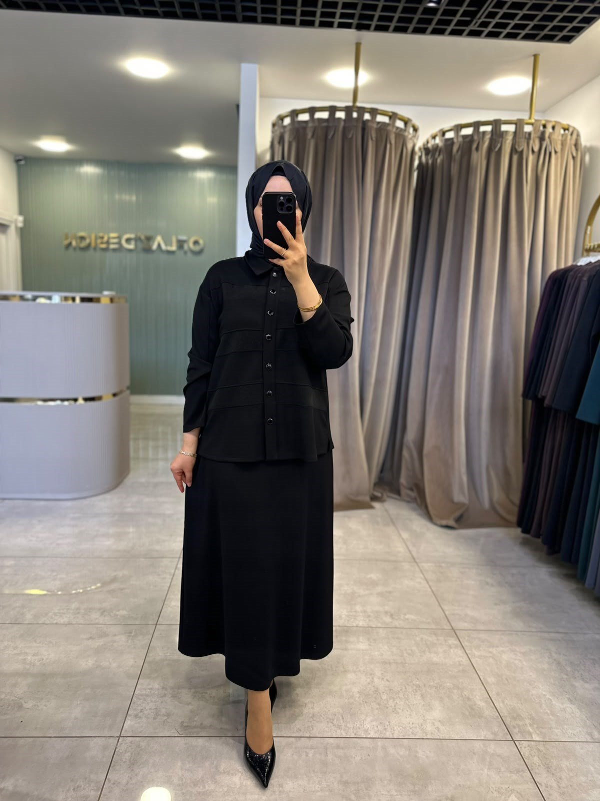 Defrina Simli Şerit Dty. Takım Siyah 61194