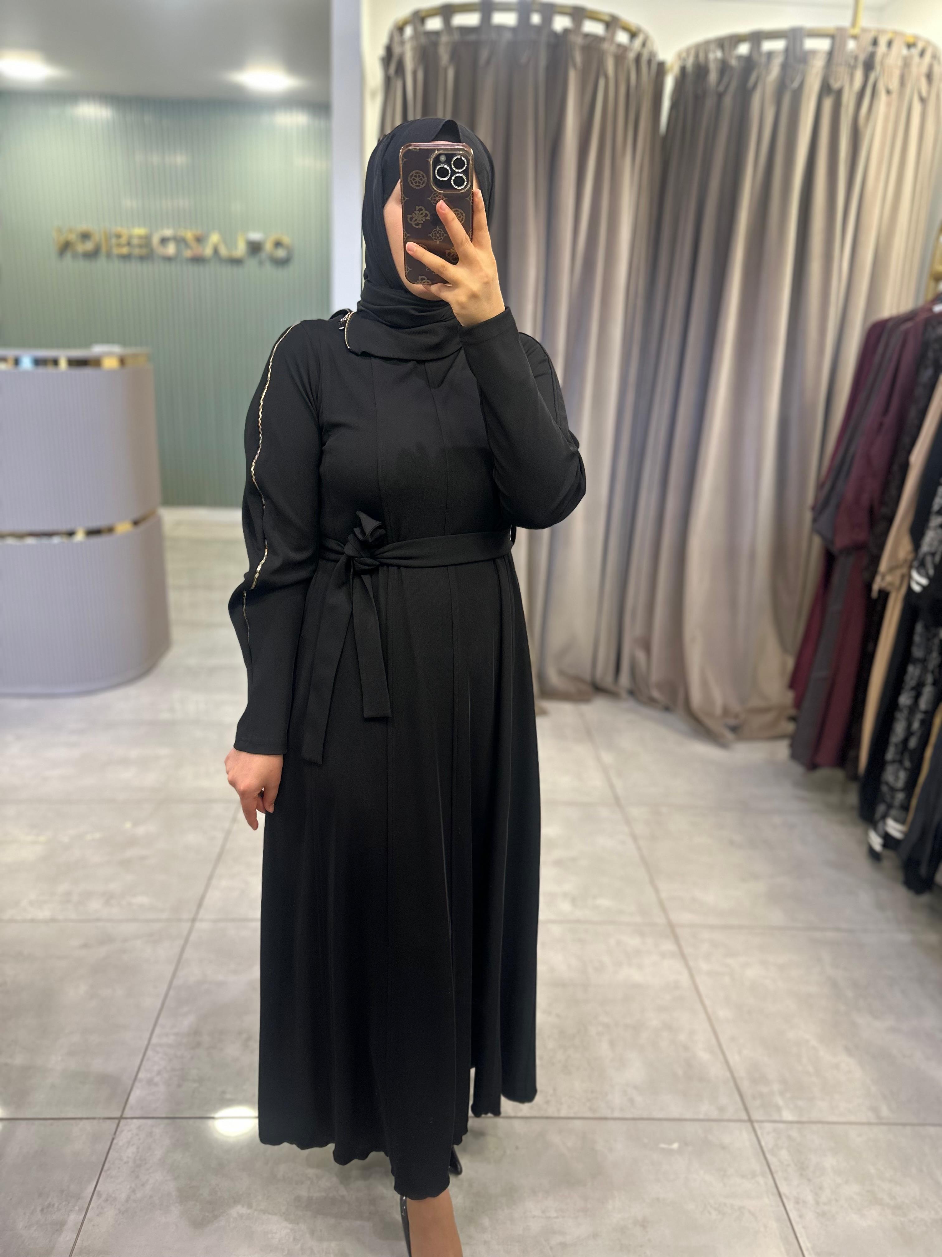 Misswhence Fermuar Detaylı Elbise Siyah 38803