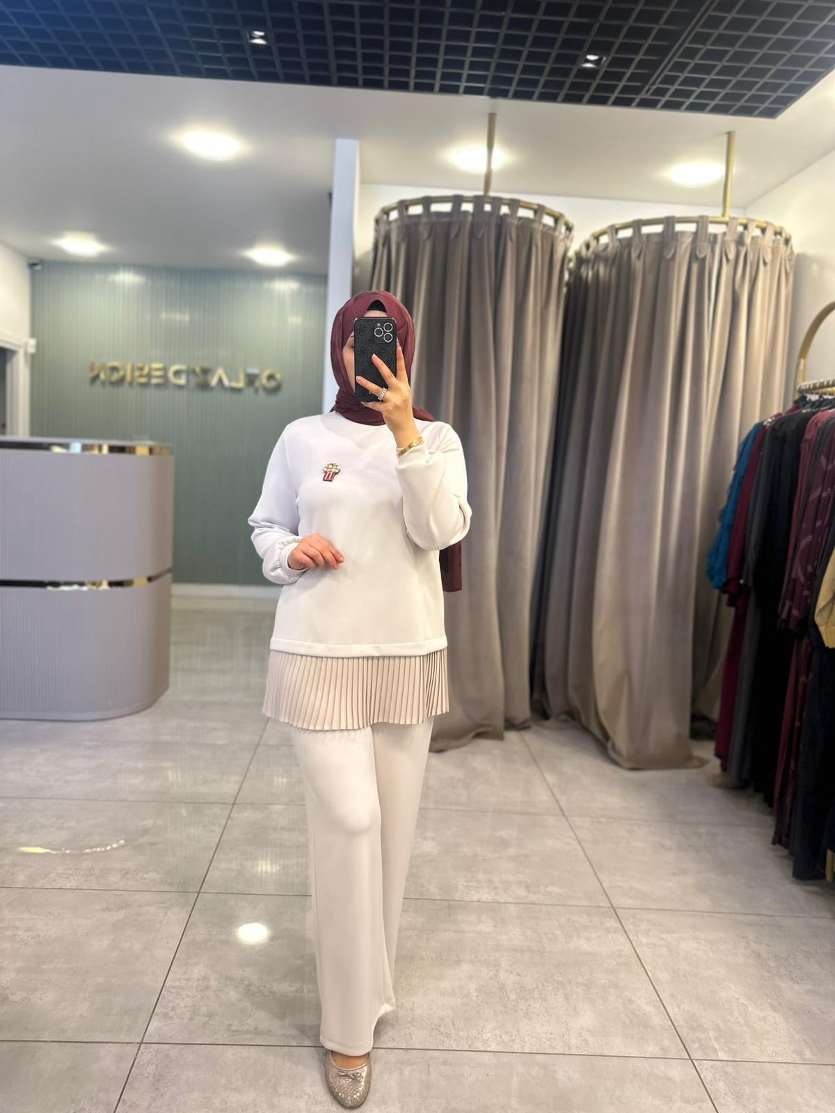 Nuss Eteği Pliseli Takım Taş 26Y 1079  