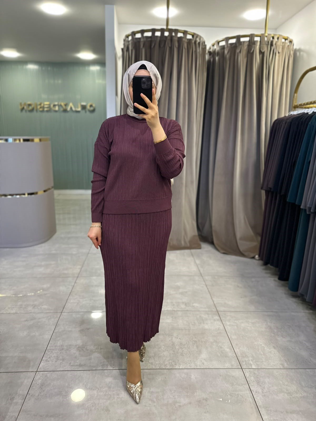 Nuss Kendinden Fitilli Merserize Etekli Takım Bordo 27K 702 
