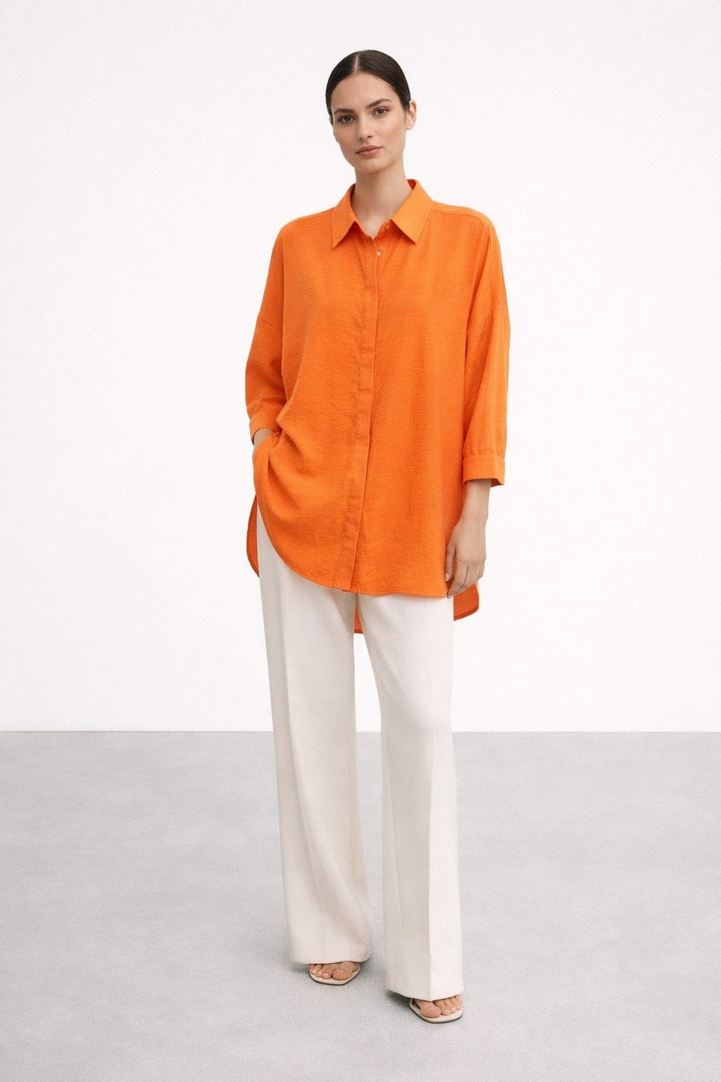 Nuss Oversize Düğmeli Gömlek Mango 26Y 3001
