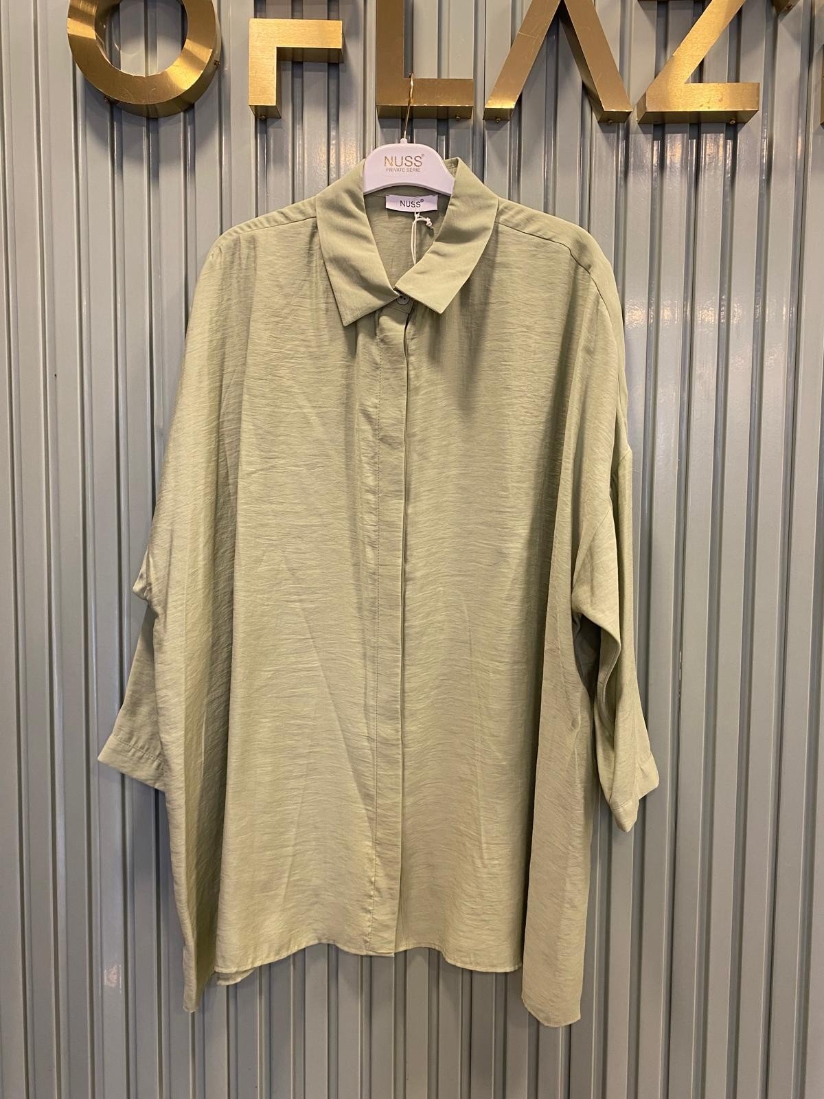Nuss Oversize Düğmeli Gömlek Menta 26Y 3001