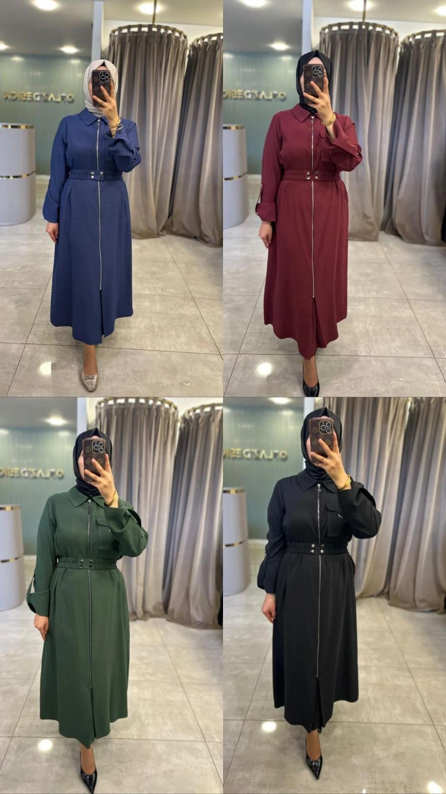 Nuss Tam Boy Fermuarlı Elbise Siyah 26K 2001