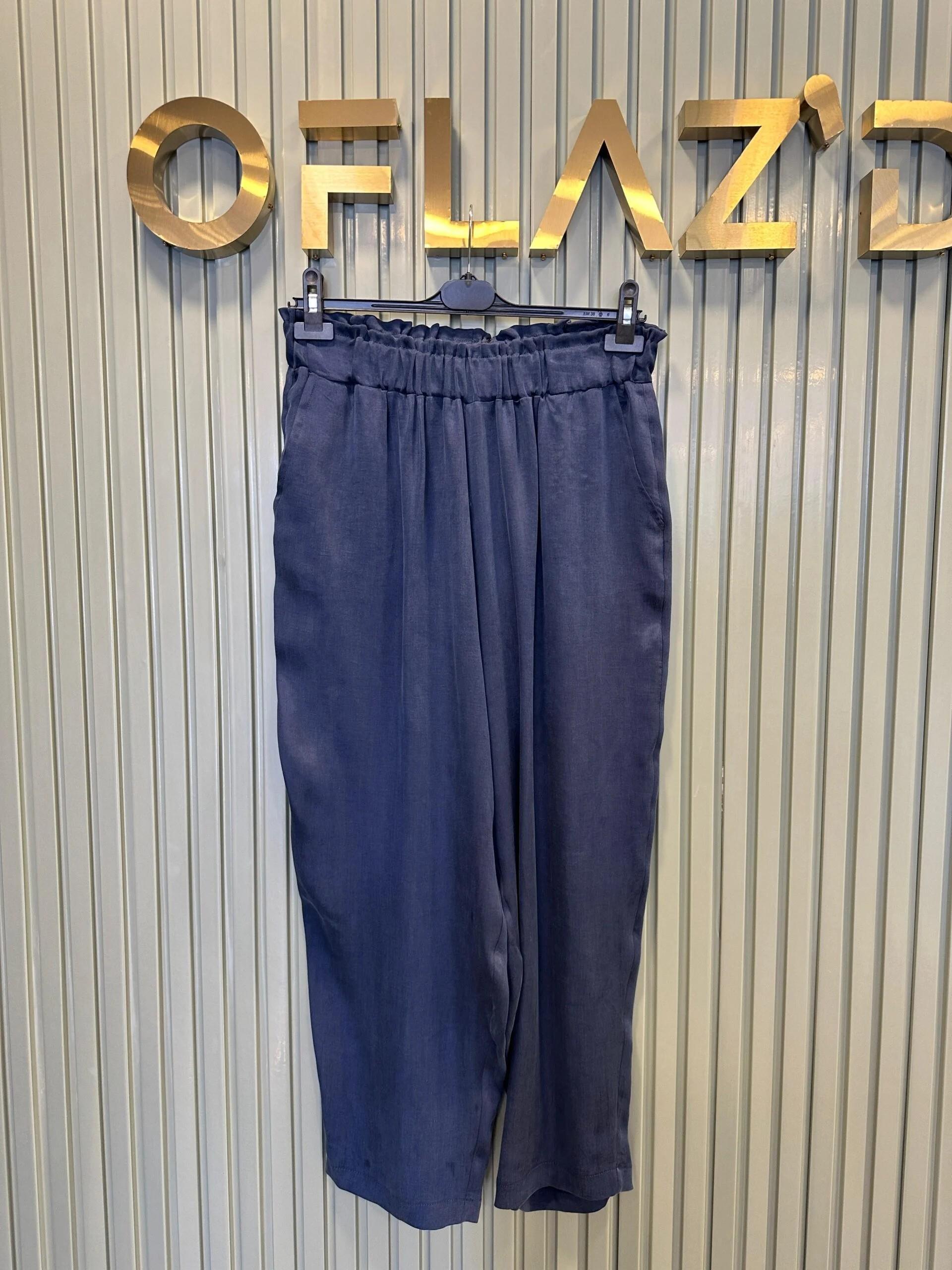 Sentez Qupra Rahat Kalıp Pantolon Lacivert SZ - 5555