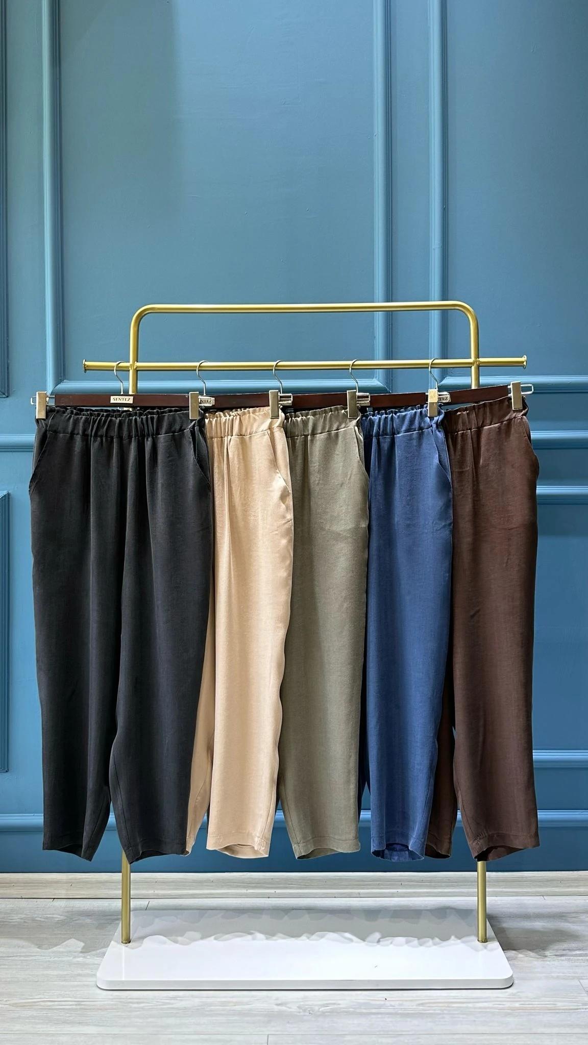 Sentez Qupra Rahat Kalıp Pantolon Lacivert SZ - 5555