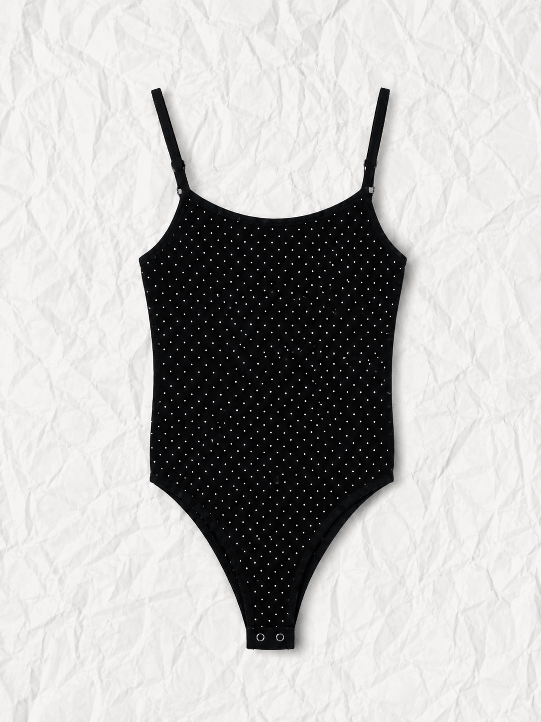 Taşlı İp Askılı Bodysuit