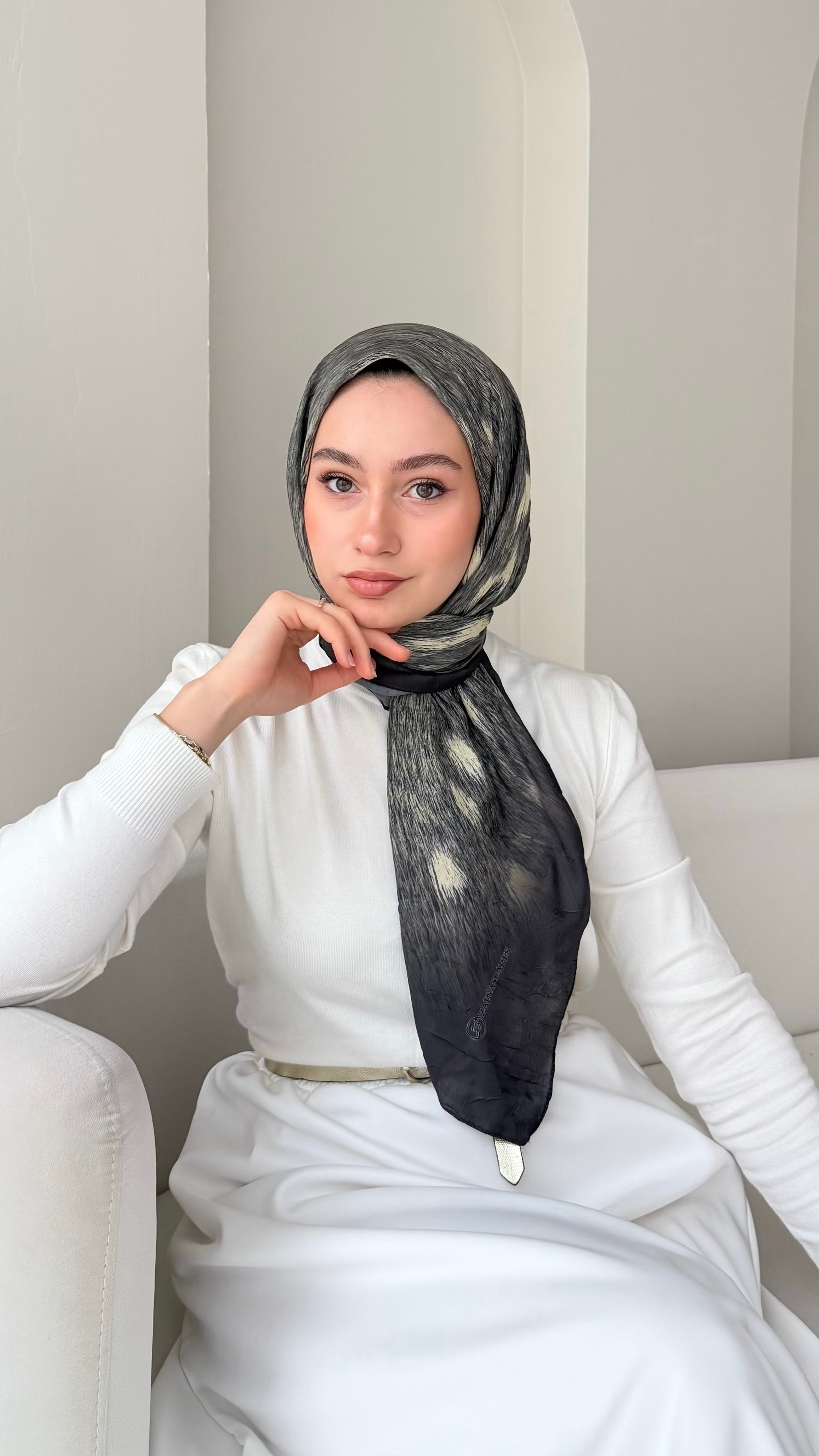 Bambi Bambu Kraş Eşarp - Yeşil