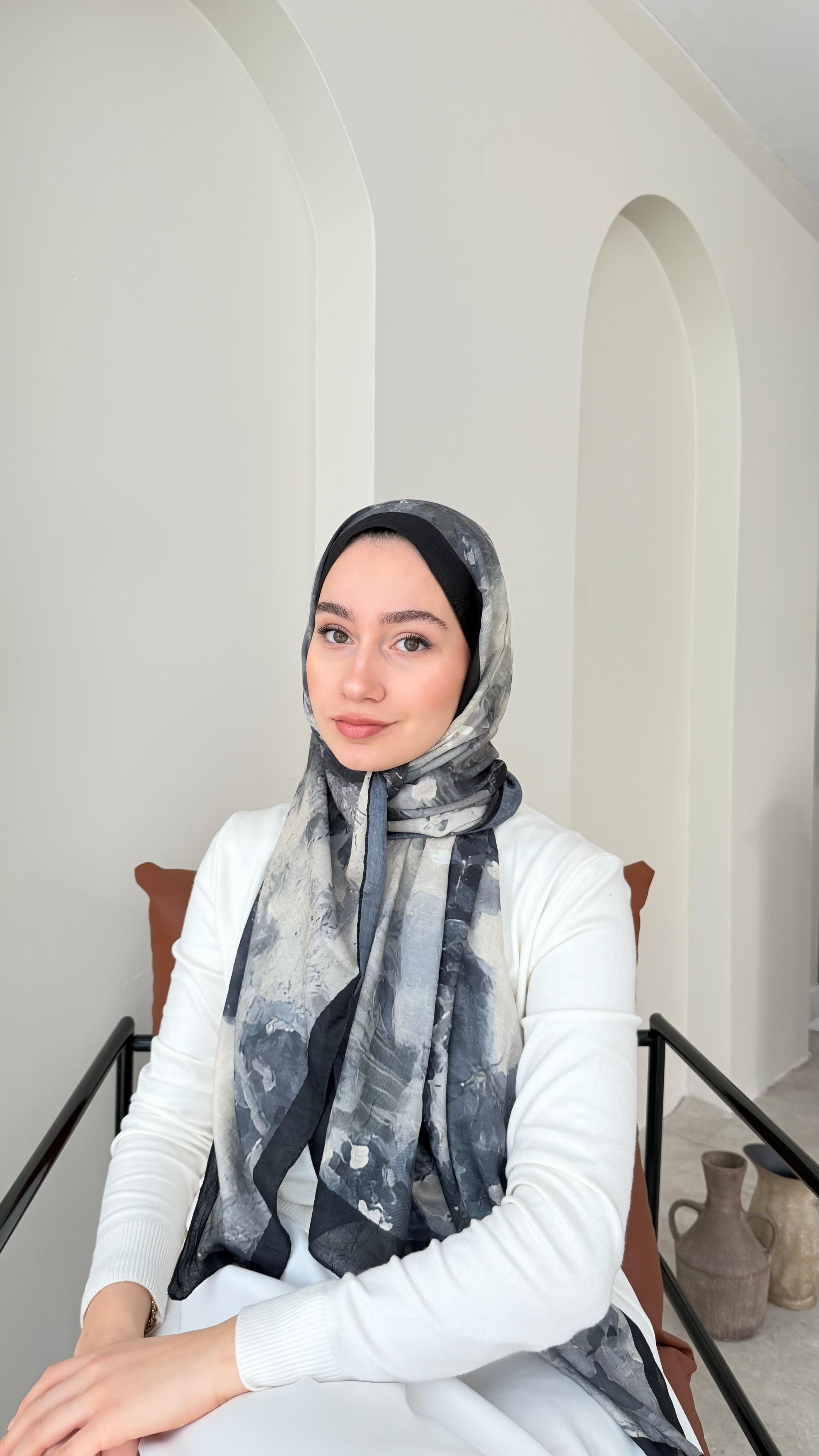 Batik Bambu Kraş Şal-Siyah