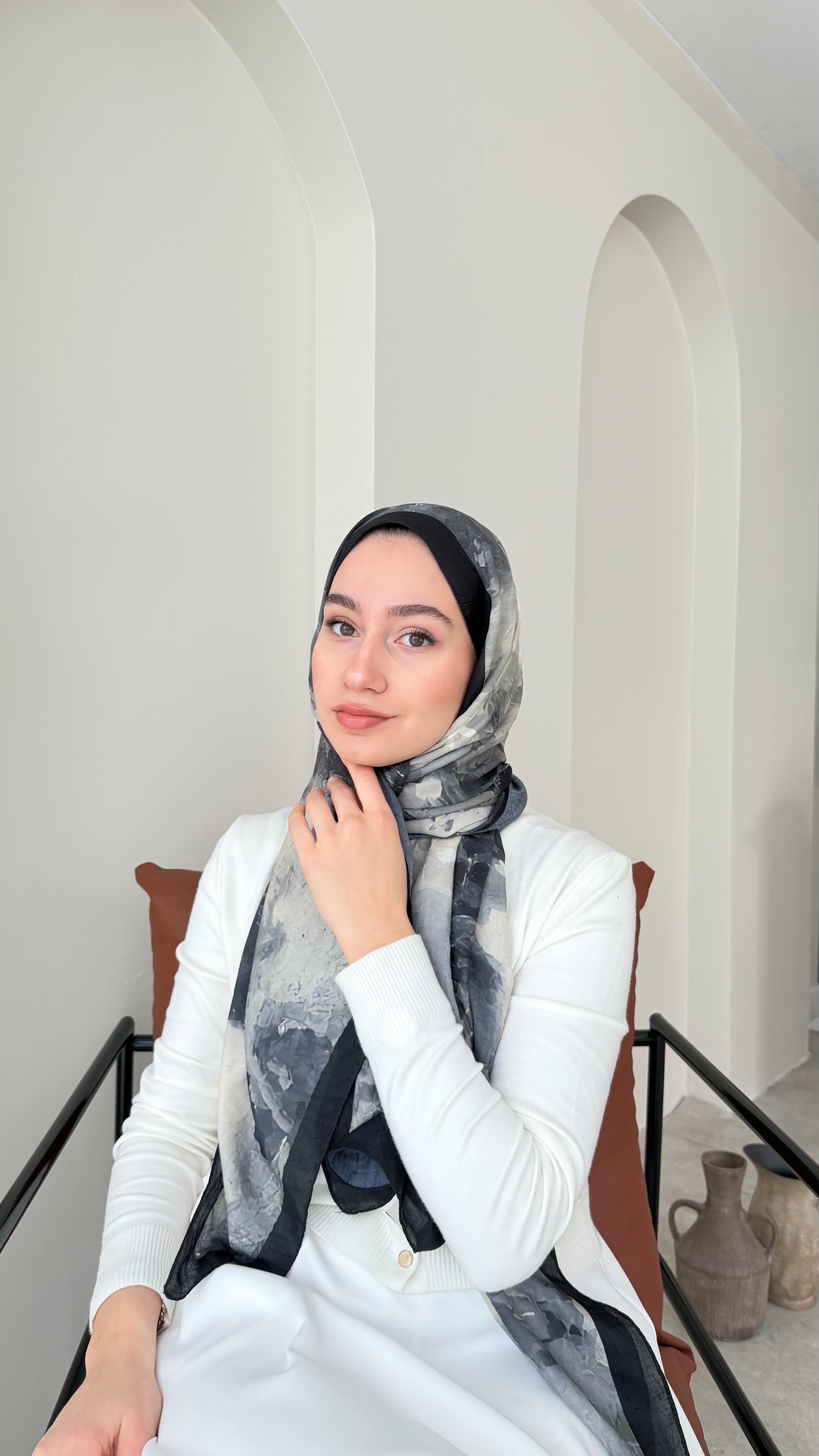 Batik Bambu Kraş Şal-Siyah