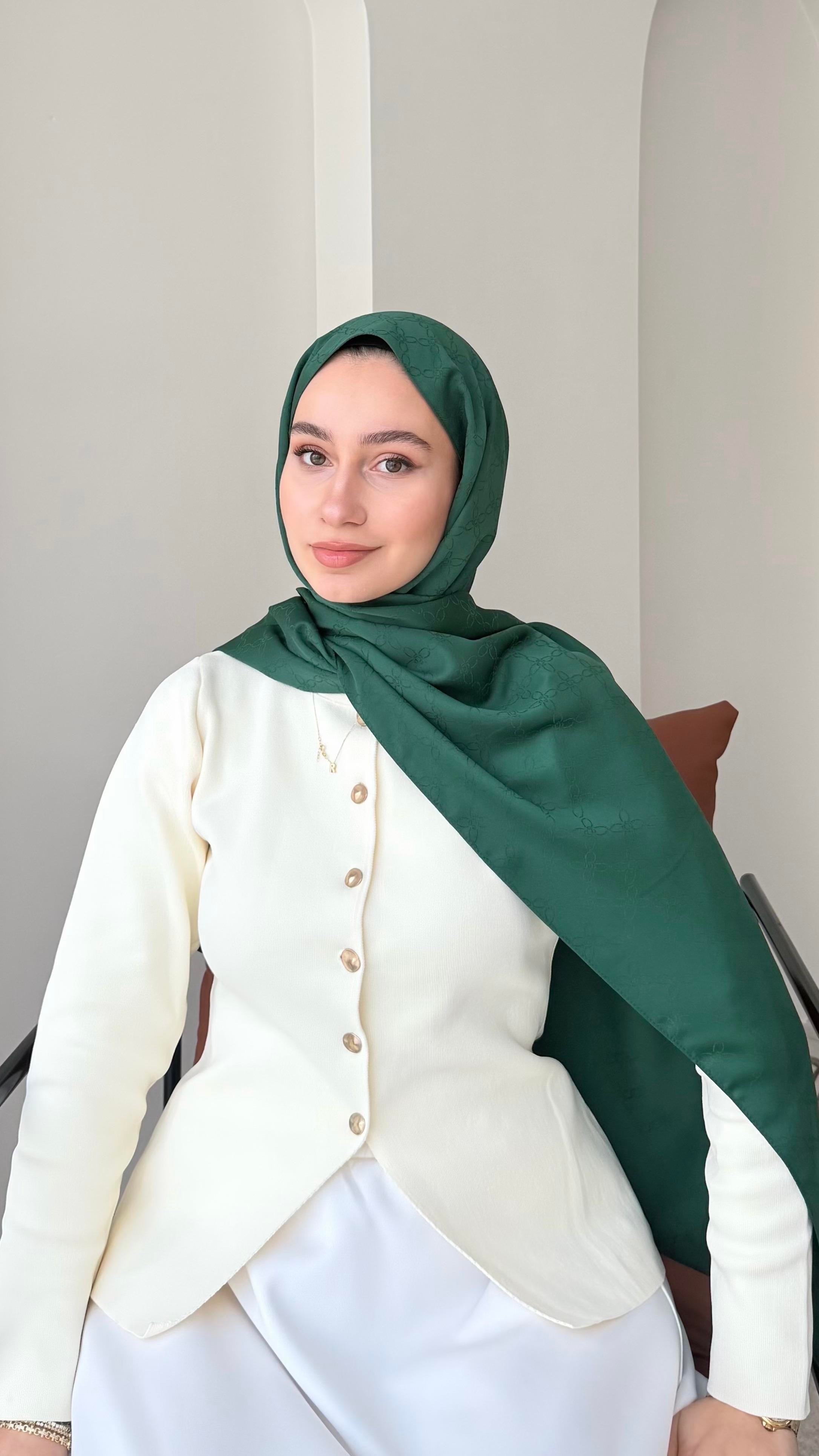 Dalya İpeksi Jakar Şal - Zümrüt Yeşili