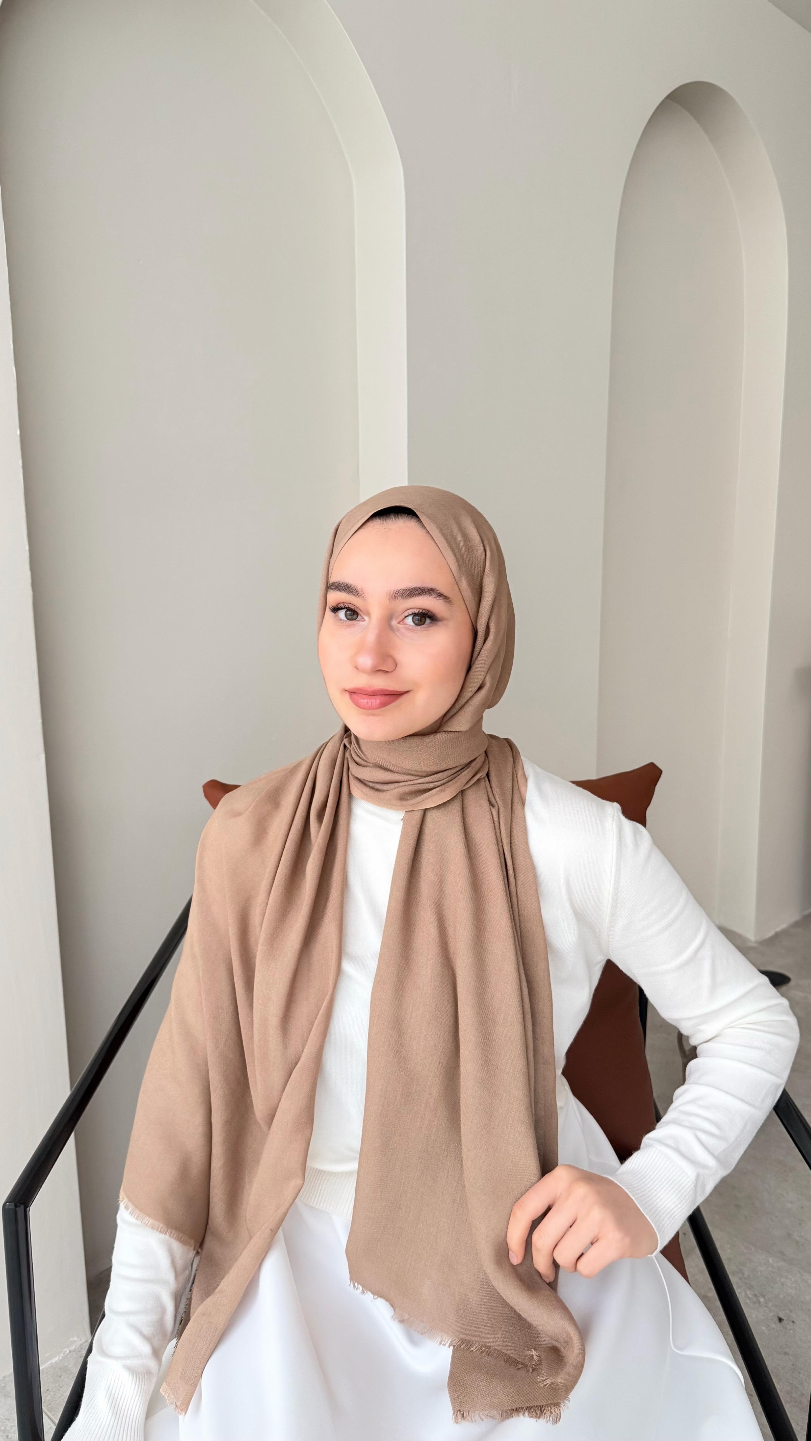 Lesa Kaşmir Viscon Şal - Camel