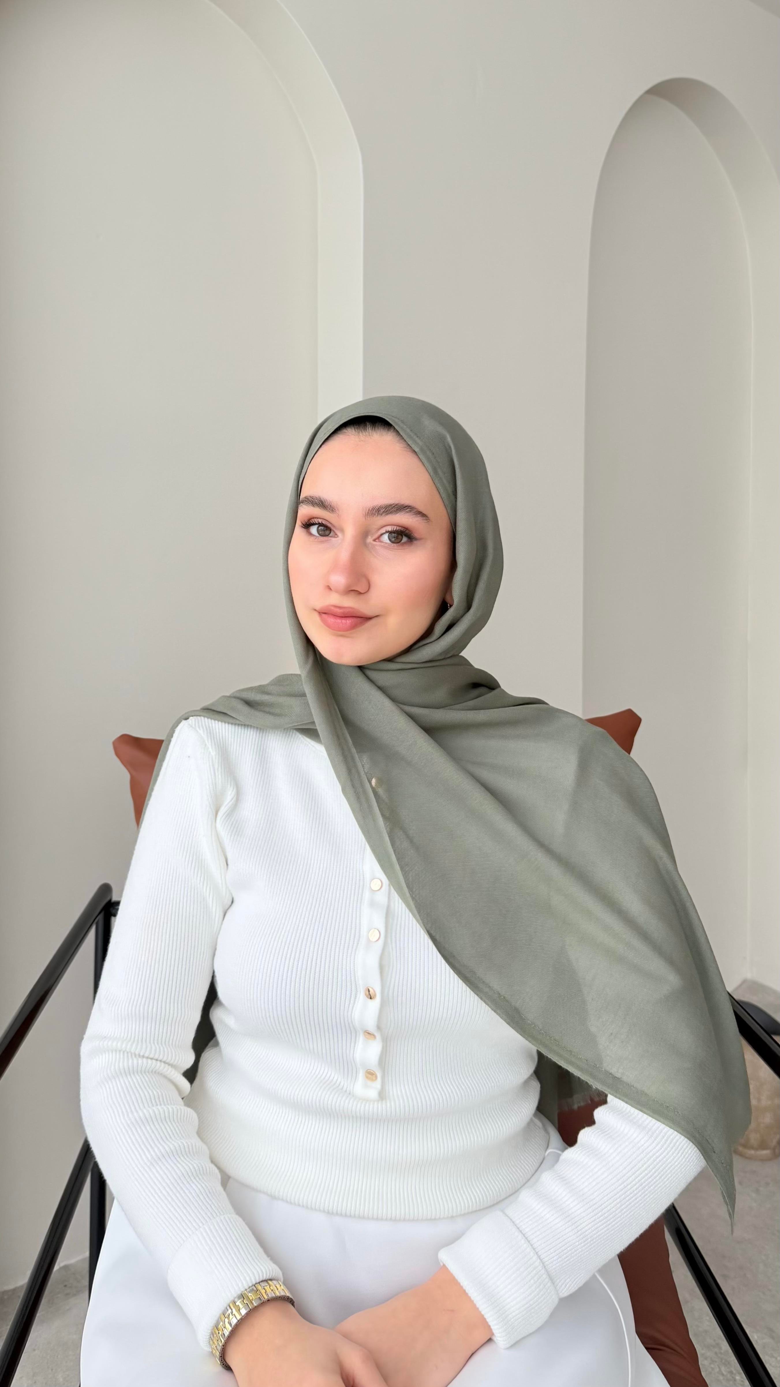 Lesa Kaşmir Viscon Şal - Soft Yeşil