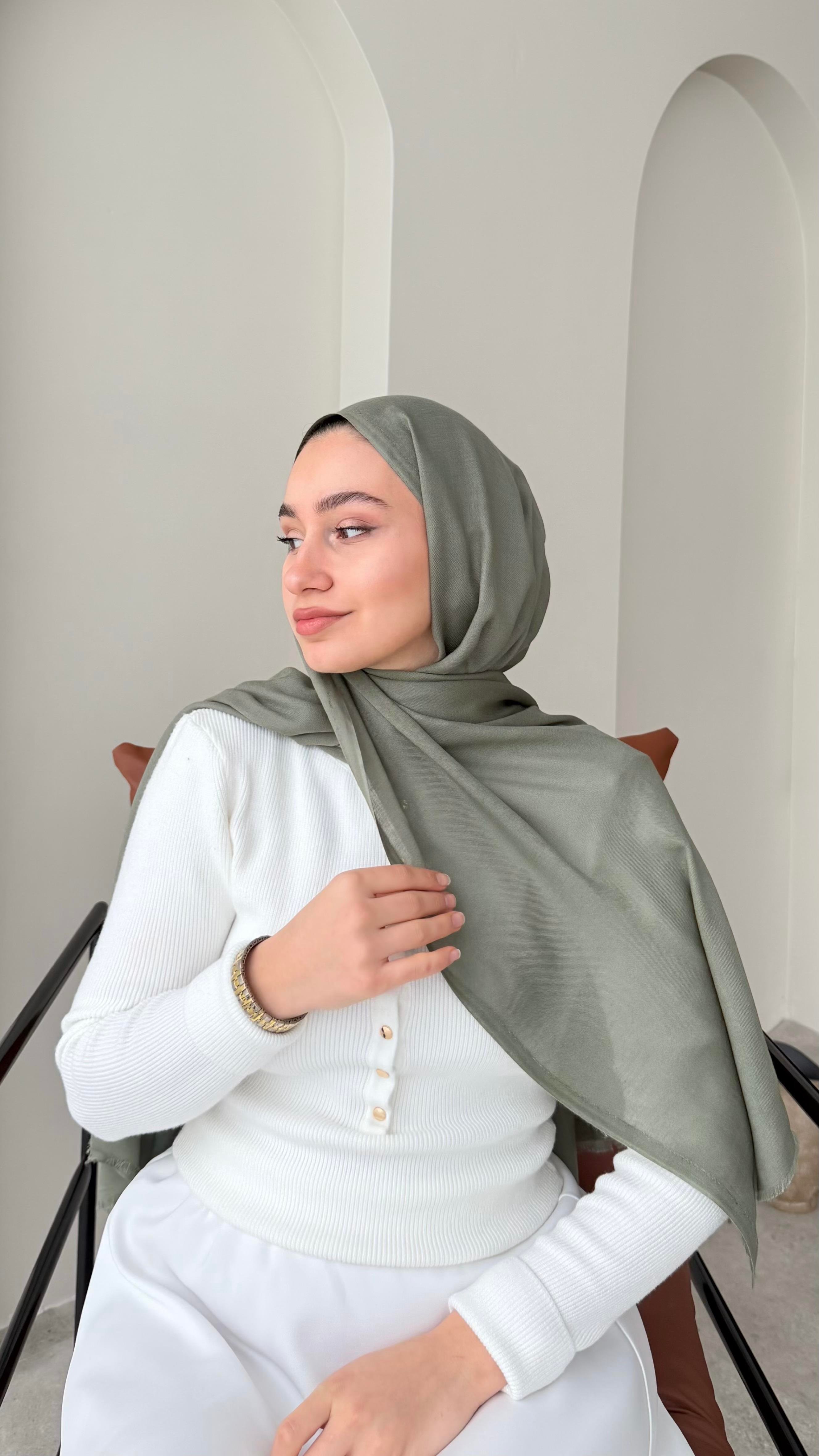 Lesa Kaşmir Viscon Şal - Soft Yeşil