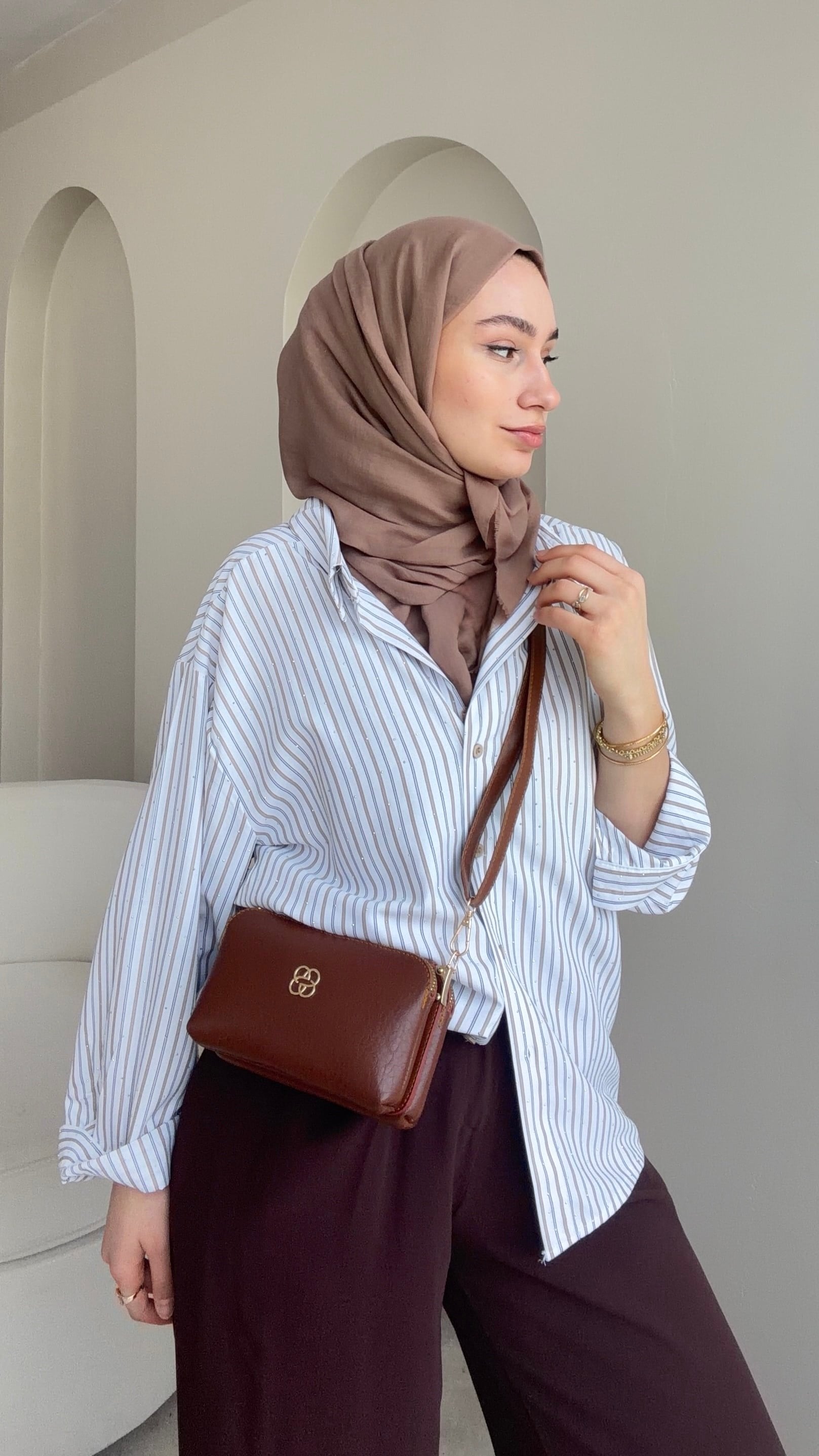 Mona Omuz Çantası - Kahve