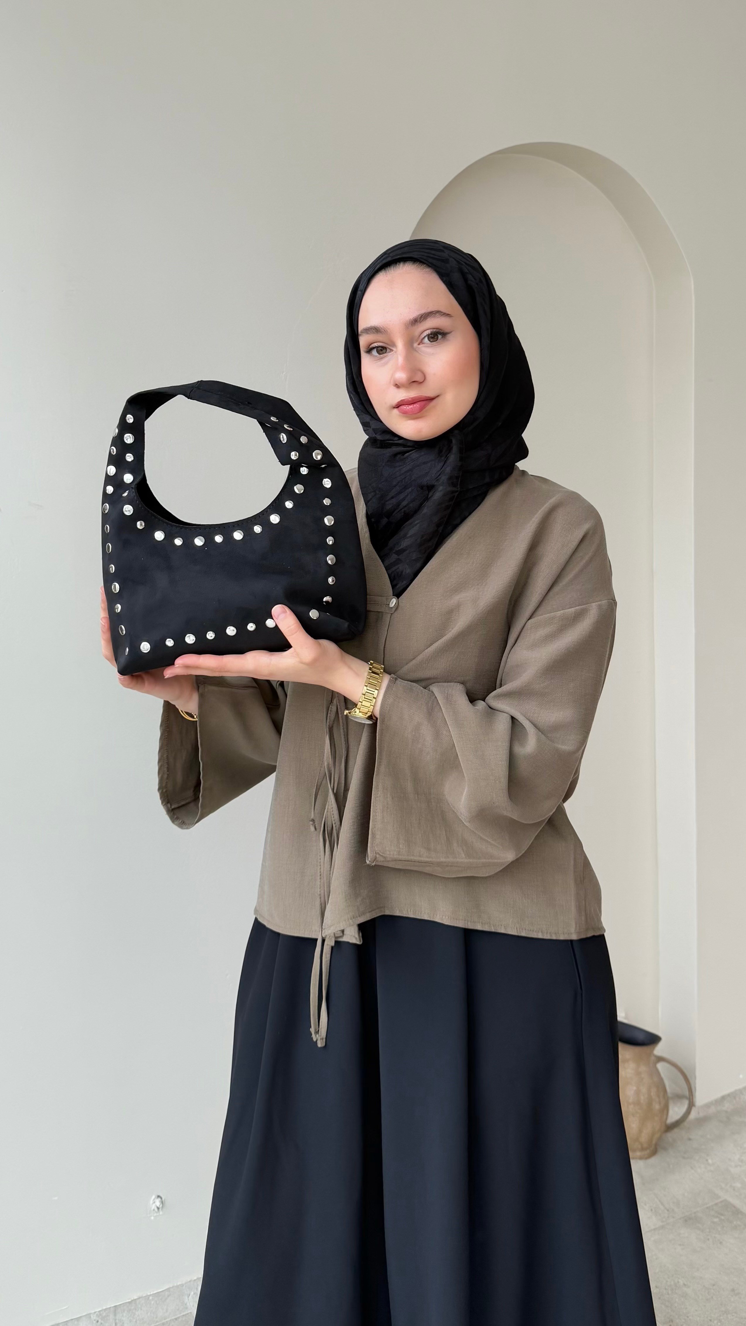 Nesli Süet El & Omuz Çantası - Siyah