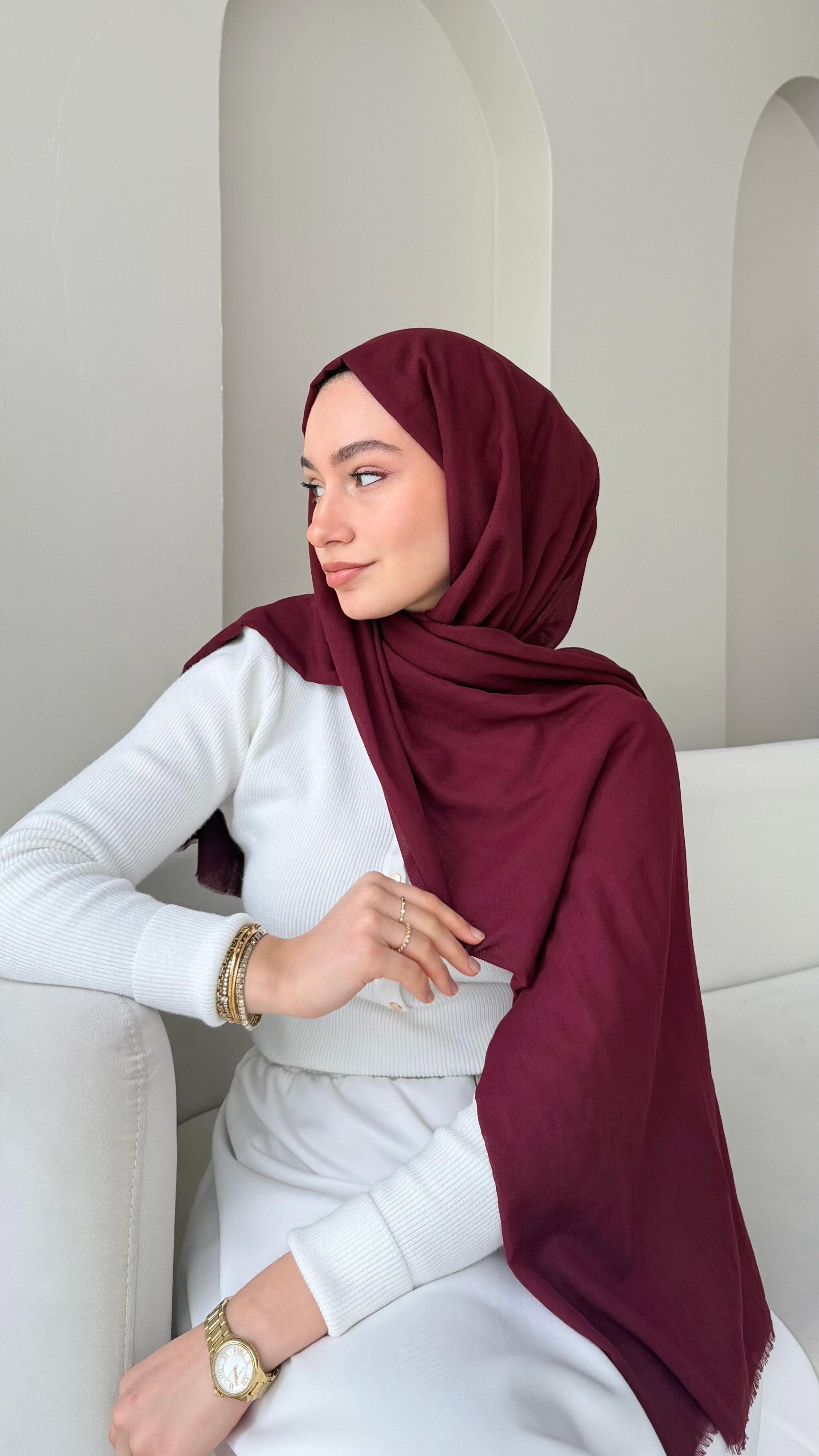Nova Comfort Şal - Bordo