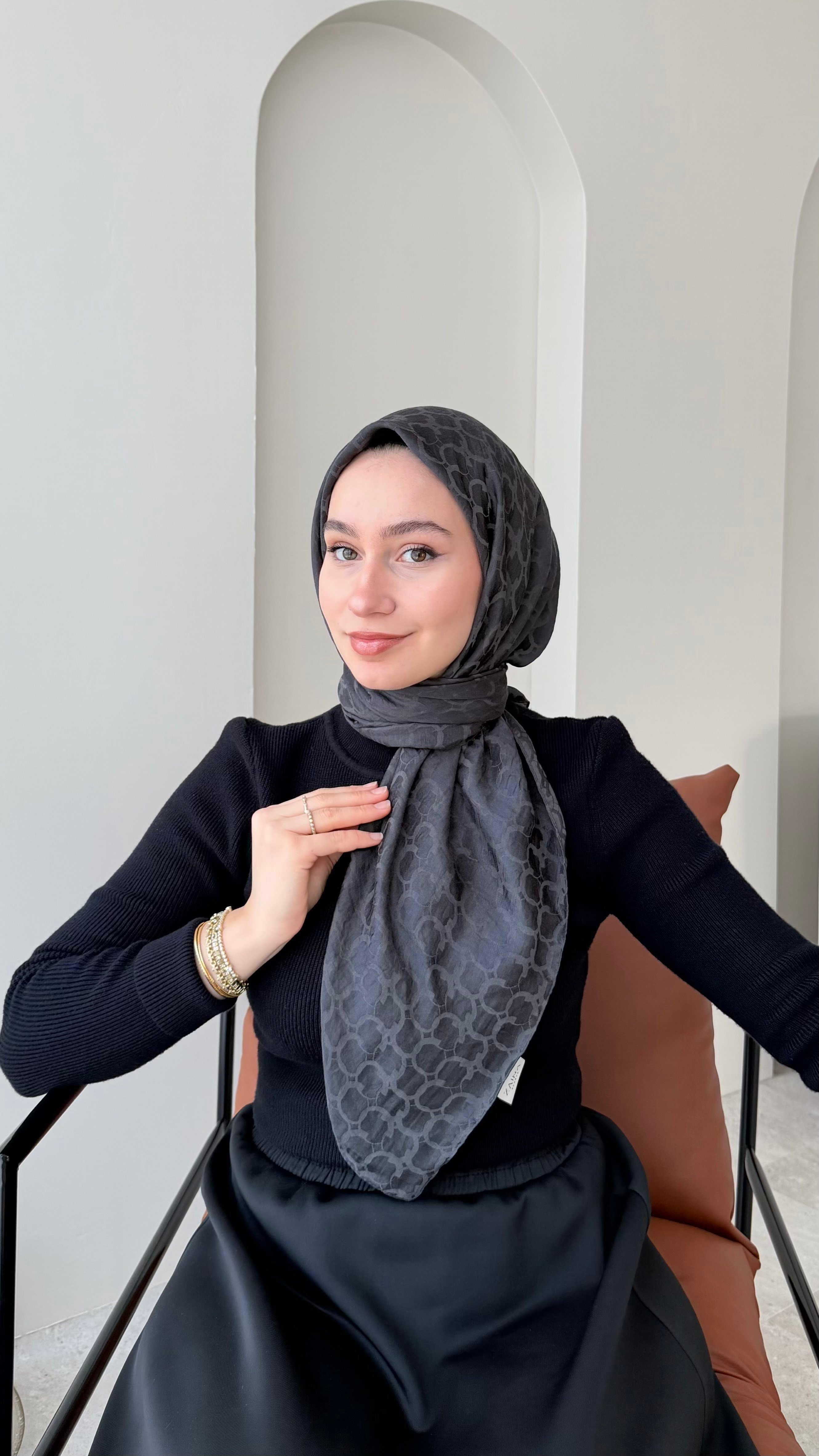 Parla Pamuk Jakar Eşarp - Antrasit