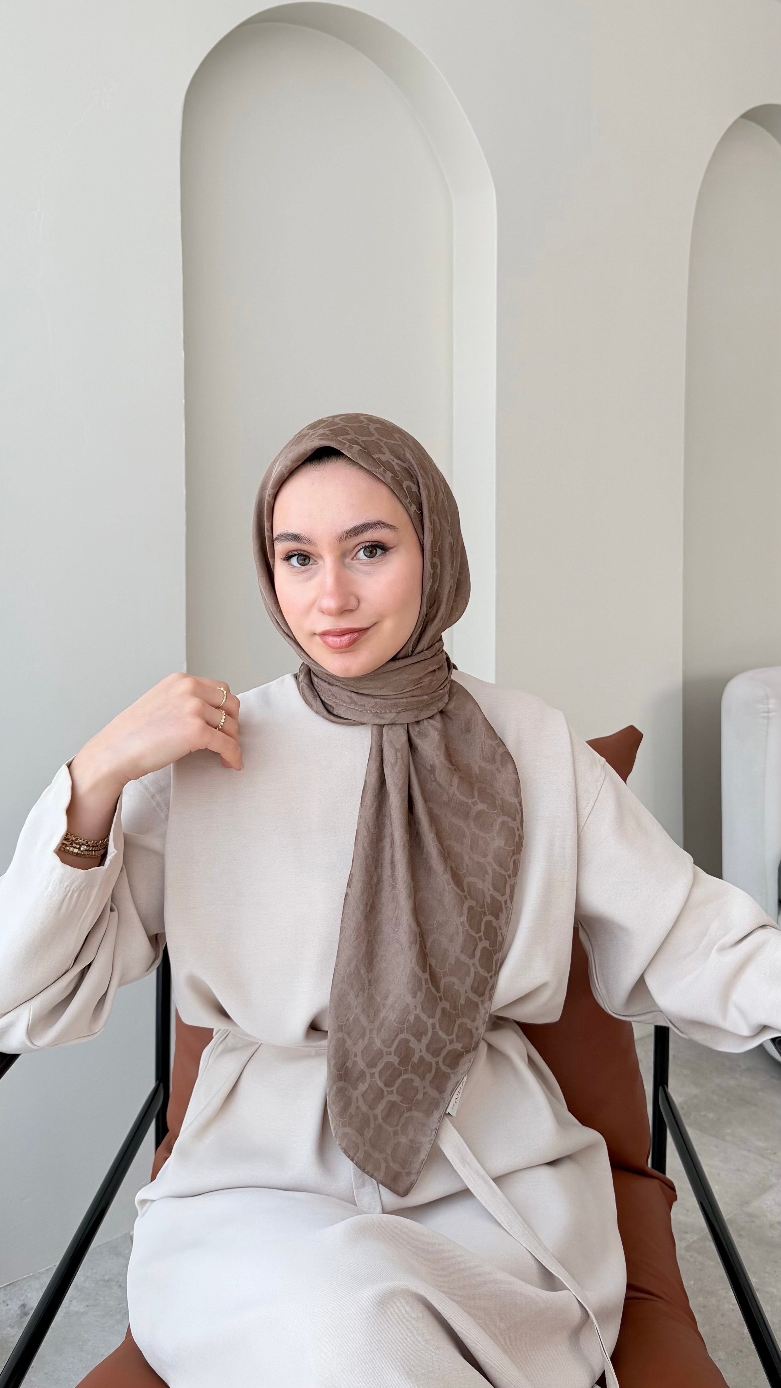 Parla Pamuk Jakar Eşarp - Kayu Vizon