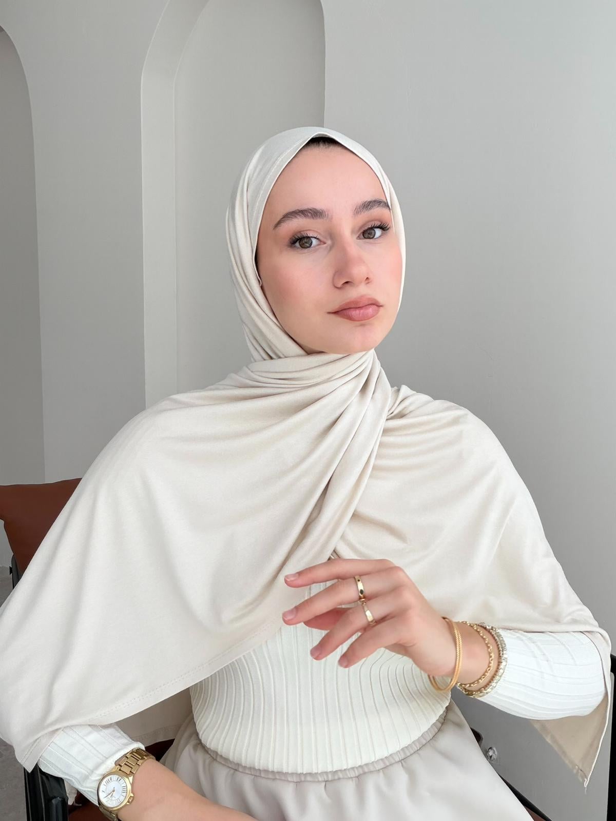 Premium Penye Şal - Bej