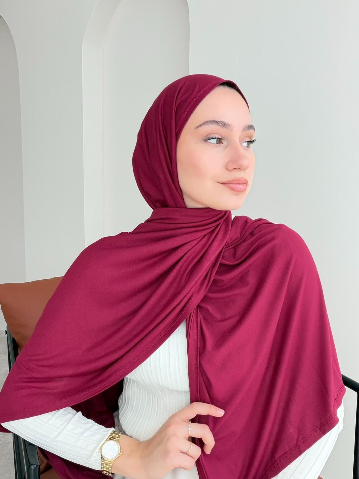 Premium Penye Şal - Bordo