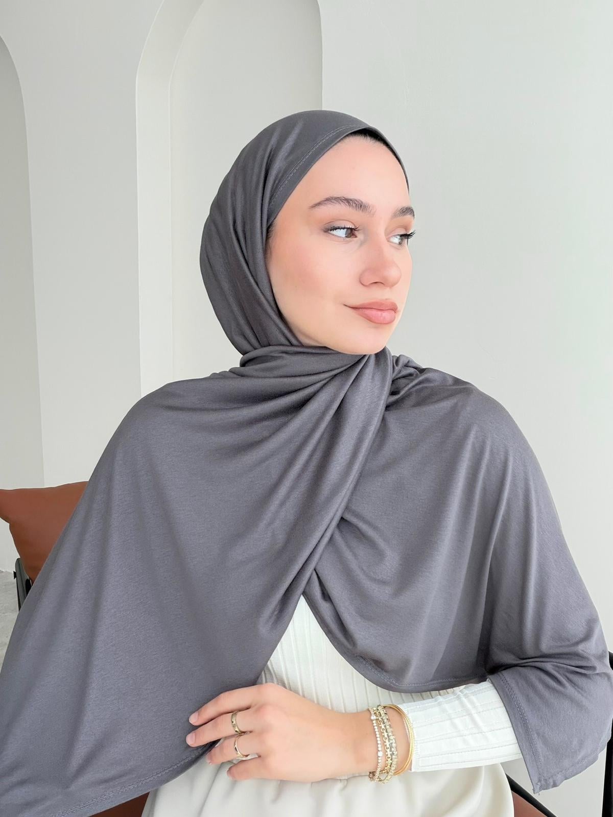 Premium Penye Şal - Koyu Gri