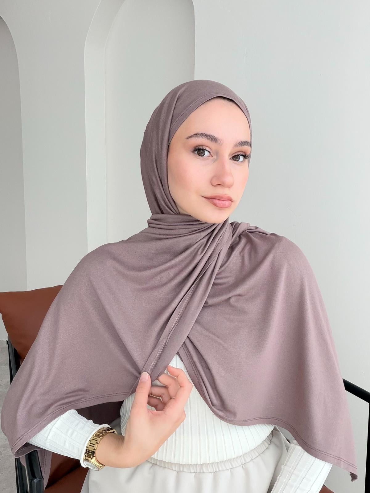 Premium Penye Şal - Koyu Vizon