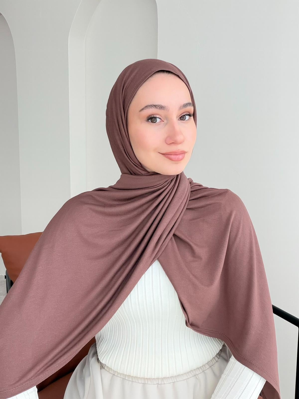 Premium Penye Şal - Tozlu Kahve