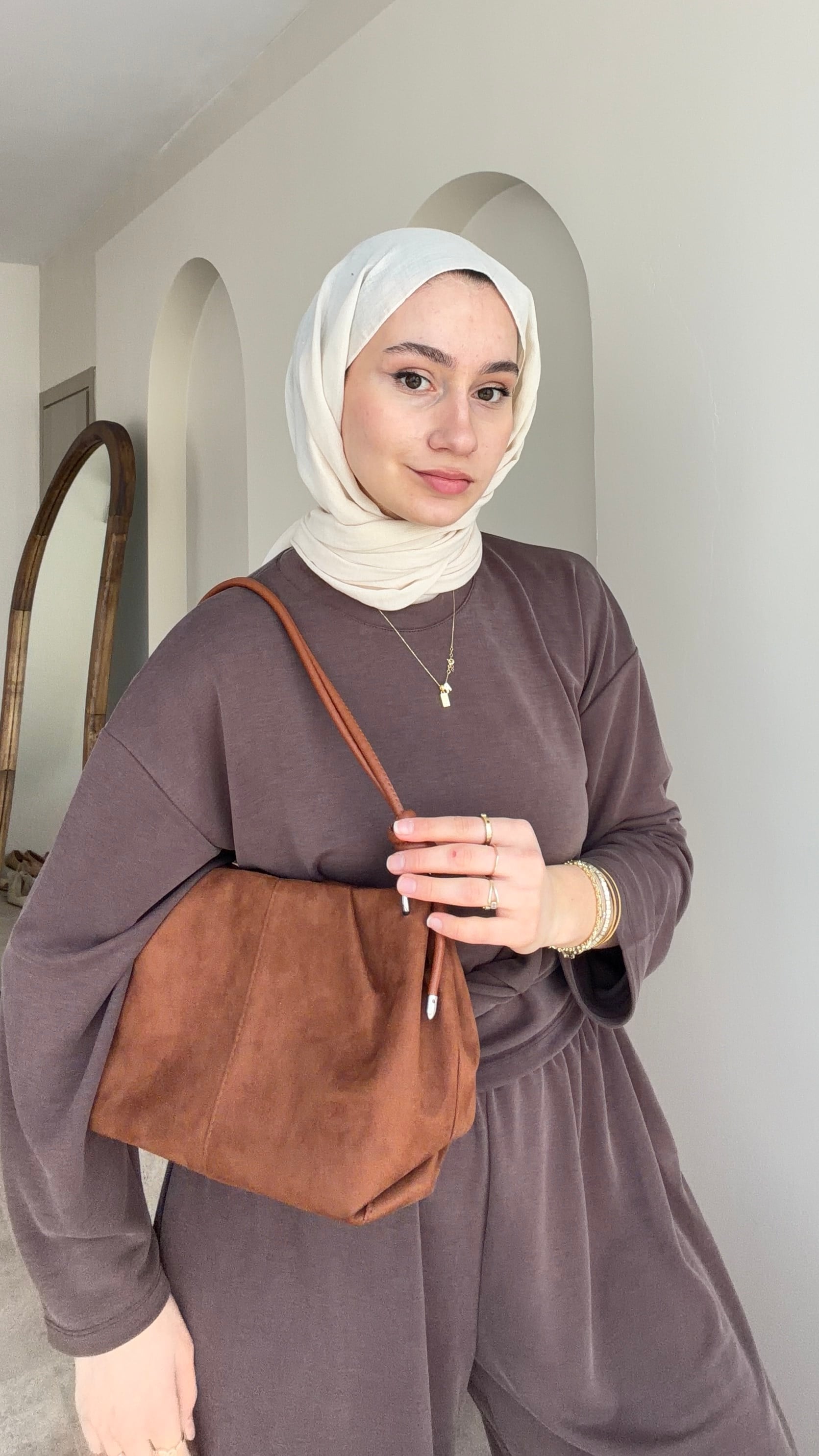 Sare Omuz Çantası - Taba
