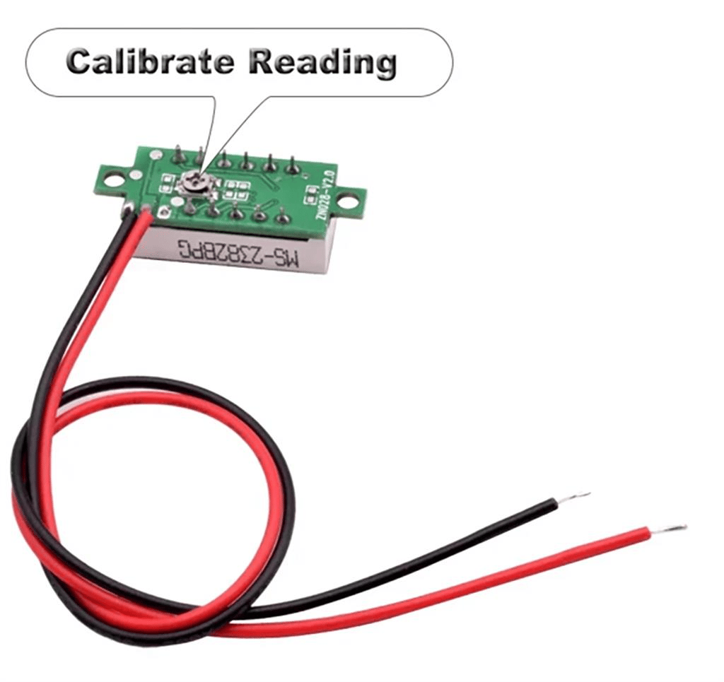 0.28 inch DC 2.3-30V Dijital Mini Voltmetre 2 Kablolu-Kırmızı