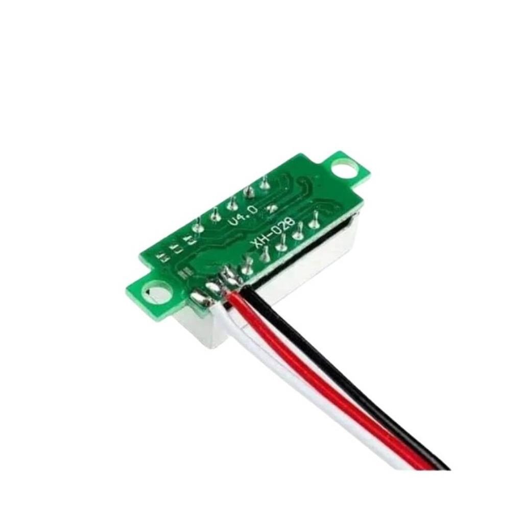 0.28 inch DC 2.5-30V Dijital Mini Voltmetre 3 Kablolu-Kırmızı