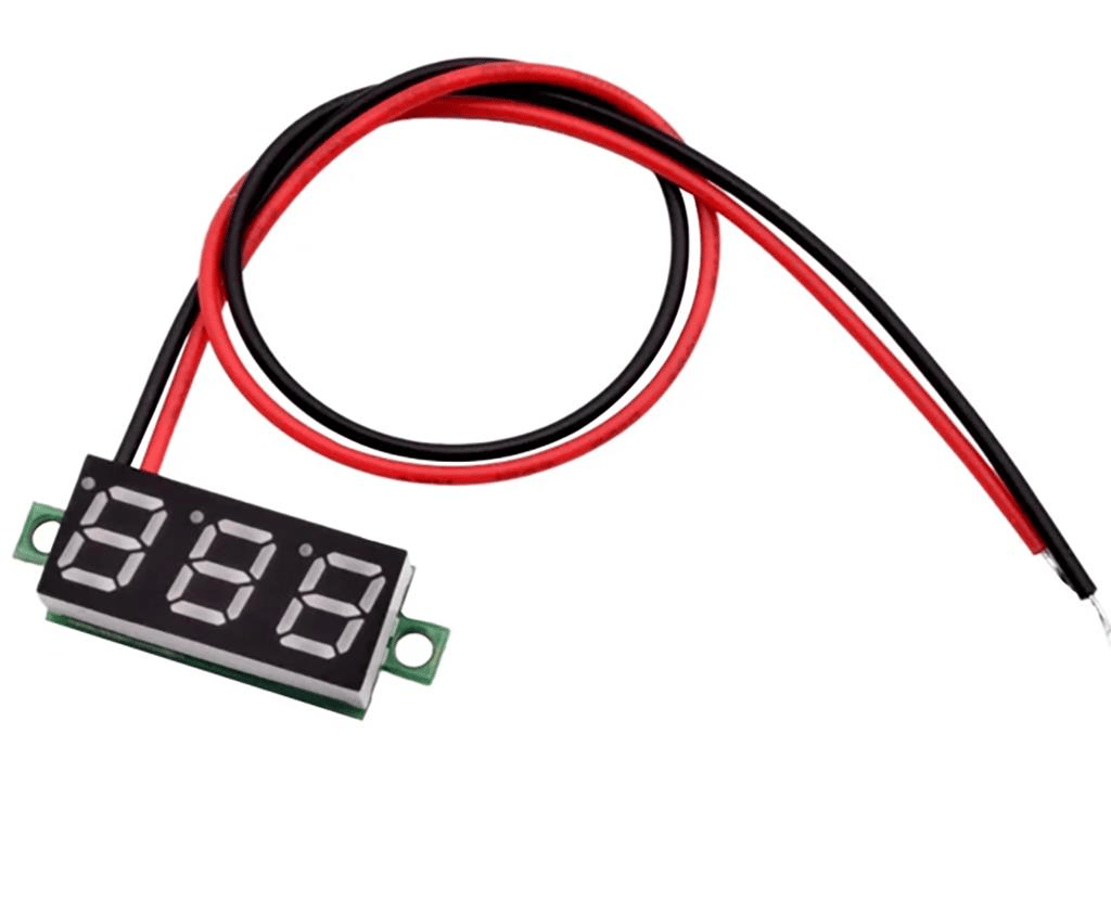 0.28 inch DC 2.5-30V Dijital Mini Voltmetre 3 Kablolu-Kırmızı