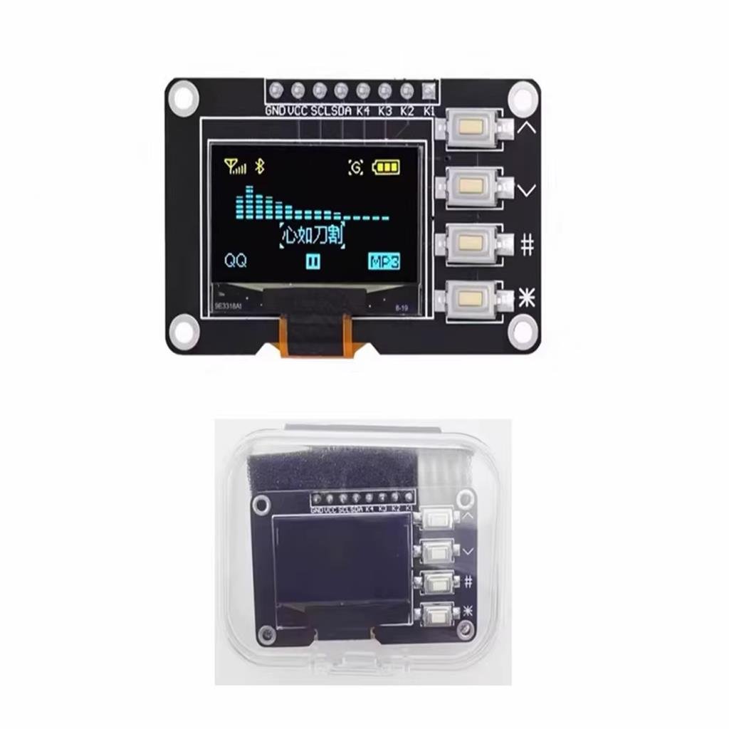 128.64 0.96 İnch I2C Butonlu Oled Grafik Lcd Ekran 4 Pin(Sarı-Mavi)