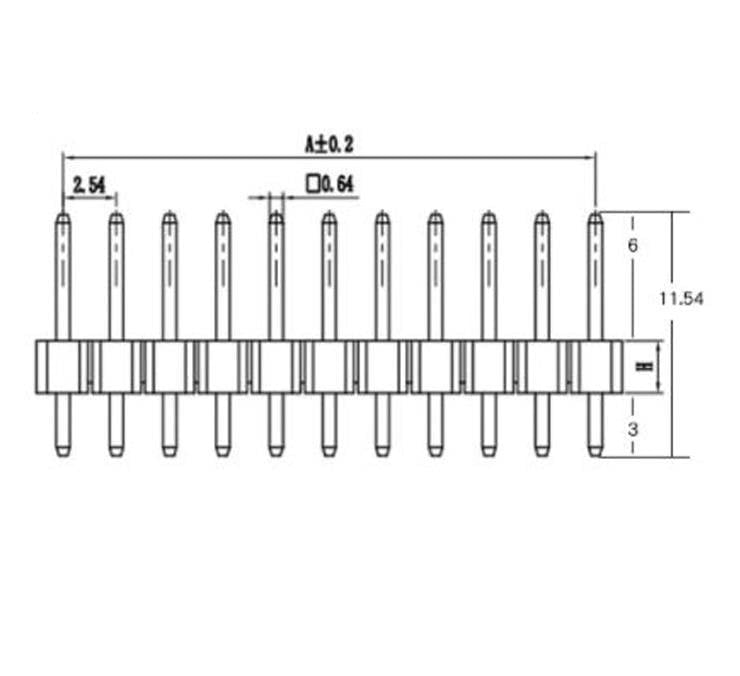 1x4 Erkek Pin Header - 2.54mm