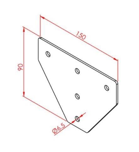 30x30 Sigma Profil 3 Yönlü Köşe Bağlantı Sacı