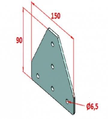 30x30 Sigma Profil 3 Yönlü Köşe Bağlantı Sacı